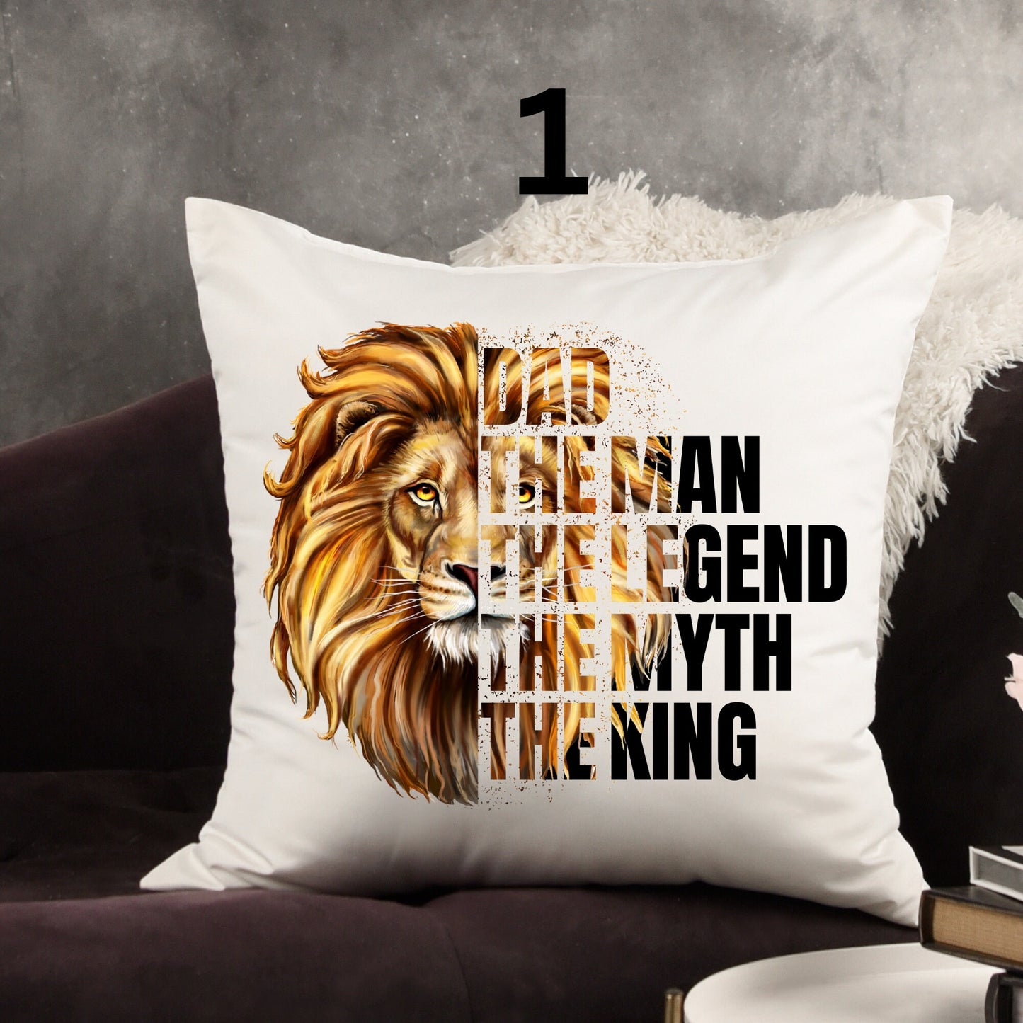 Personalized reserved for dad pillow, Lion King dad gifts, fathers Day gift pillow, custom Pillow fathers Day gift from kids
