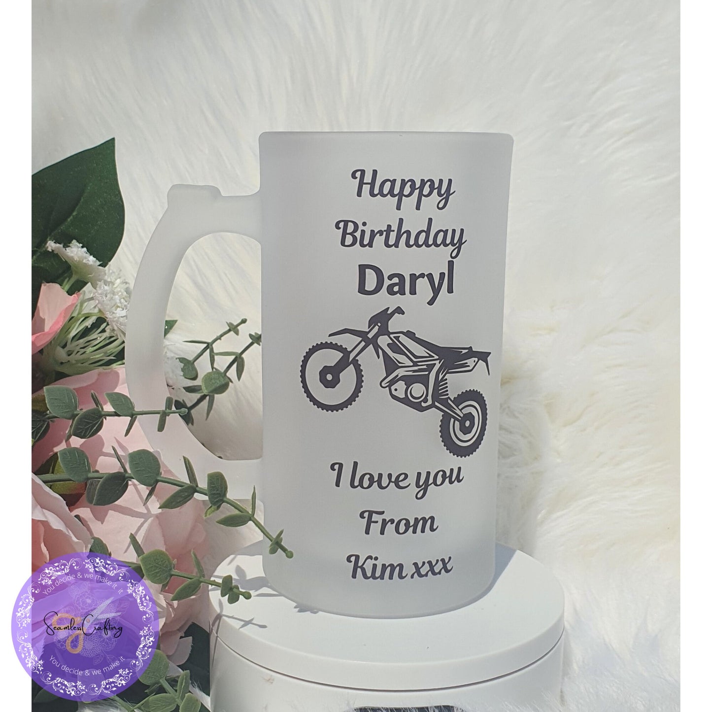 Personalised Beer Mug Tankard, Father's Day Gift, Beer mug Gift, Father's Day gifts from kids, Gift For Him, Custom Glass beer, custom glass