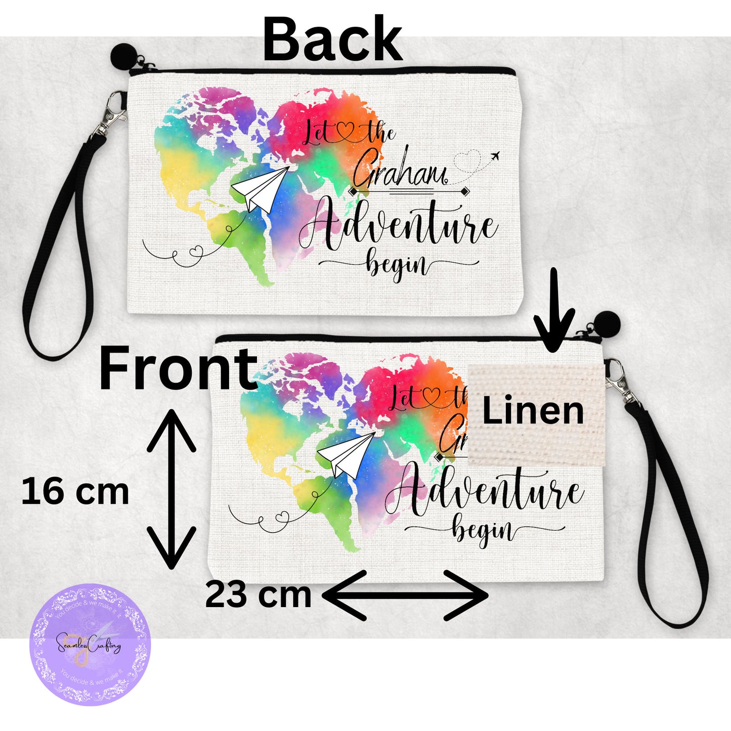 Custom made passport holder, Family passport pouch, Travel Document Wristlet bag, world map identity purse travel organiser,