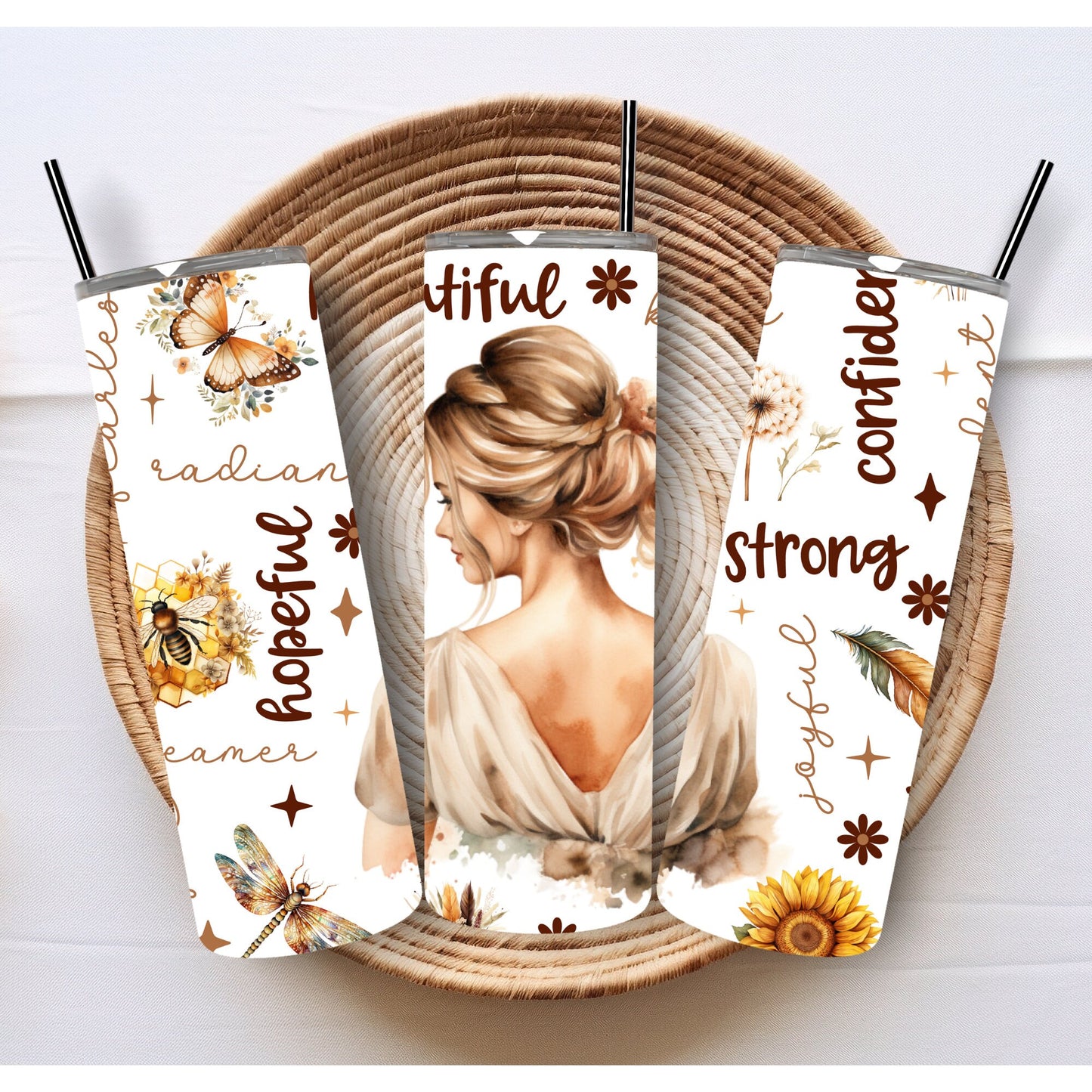 Inspirational Tumbler cup, Self-care, Gratitude, self-love, Different hair colours, Daily motivation, wellbeing tumbler, Mental Health