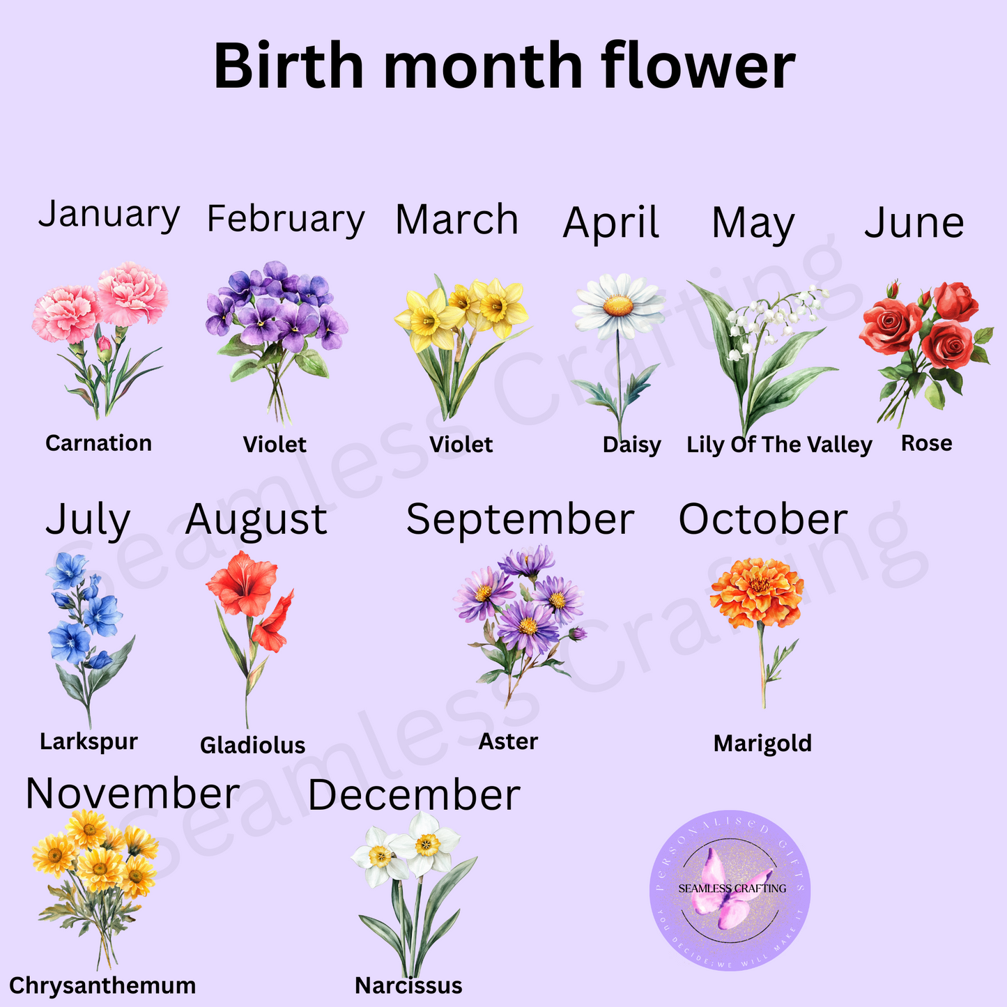Personalised Sister Jug Vase – Birth Month Flower Gift with Name – Custom Ceramic Keepsake – Small or Medium Size – Floral Sister Gift
