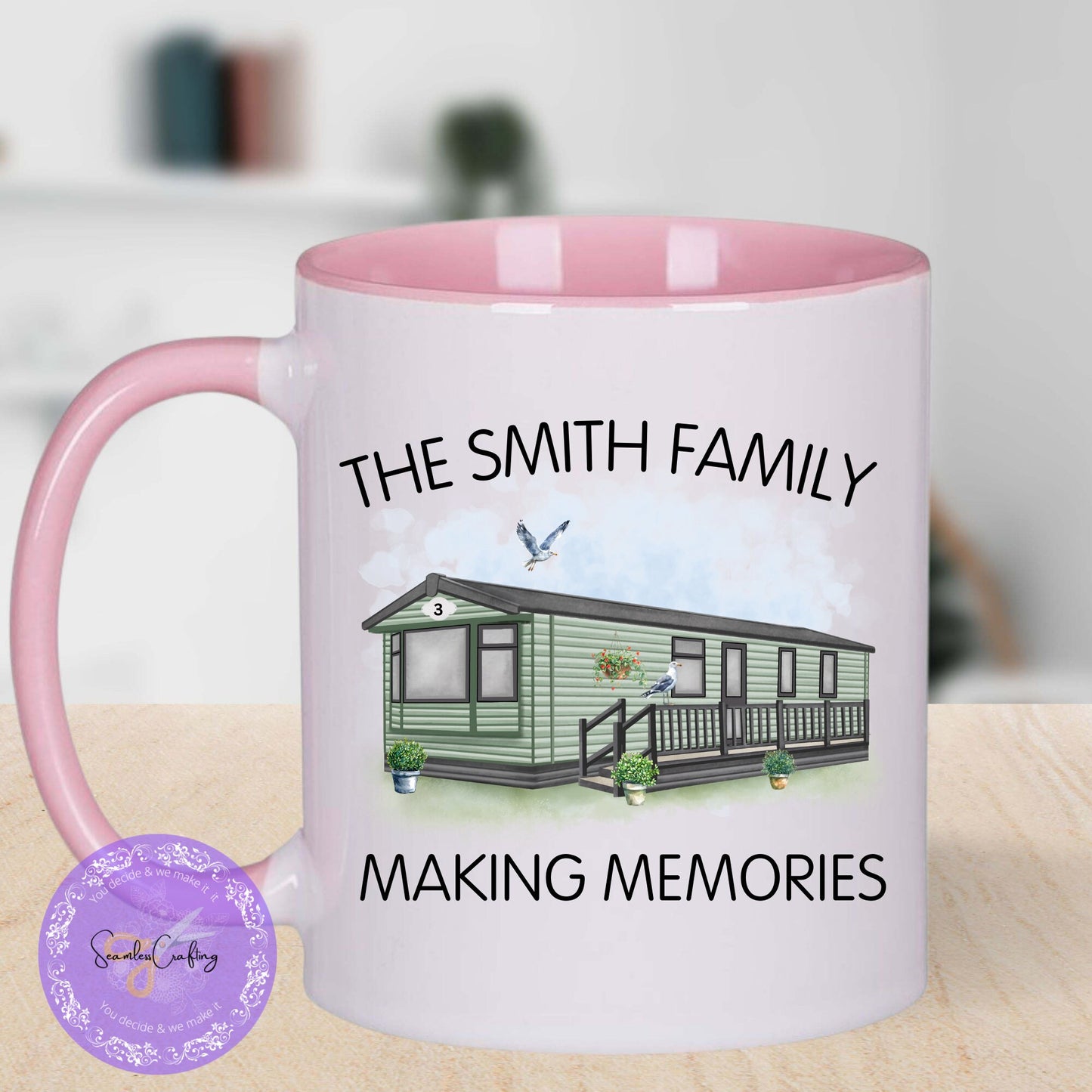 Personalised Static Caravan Ceramic mug gift, Custom any text & names,Campervan holiday gift, Static owners presents,New home coffee,tea cup