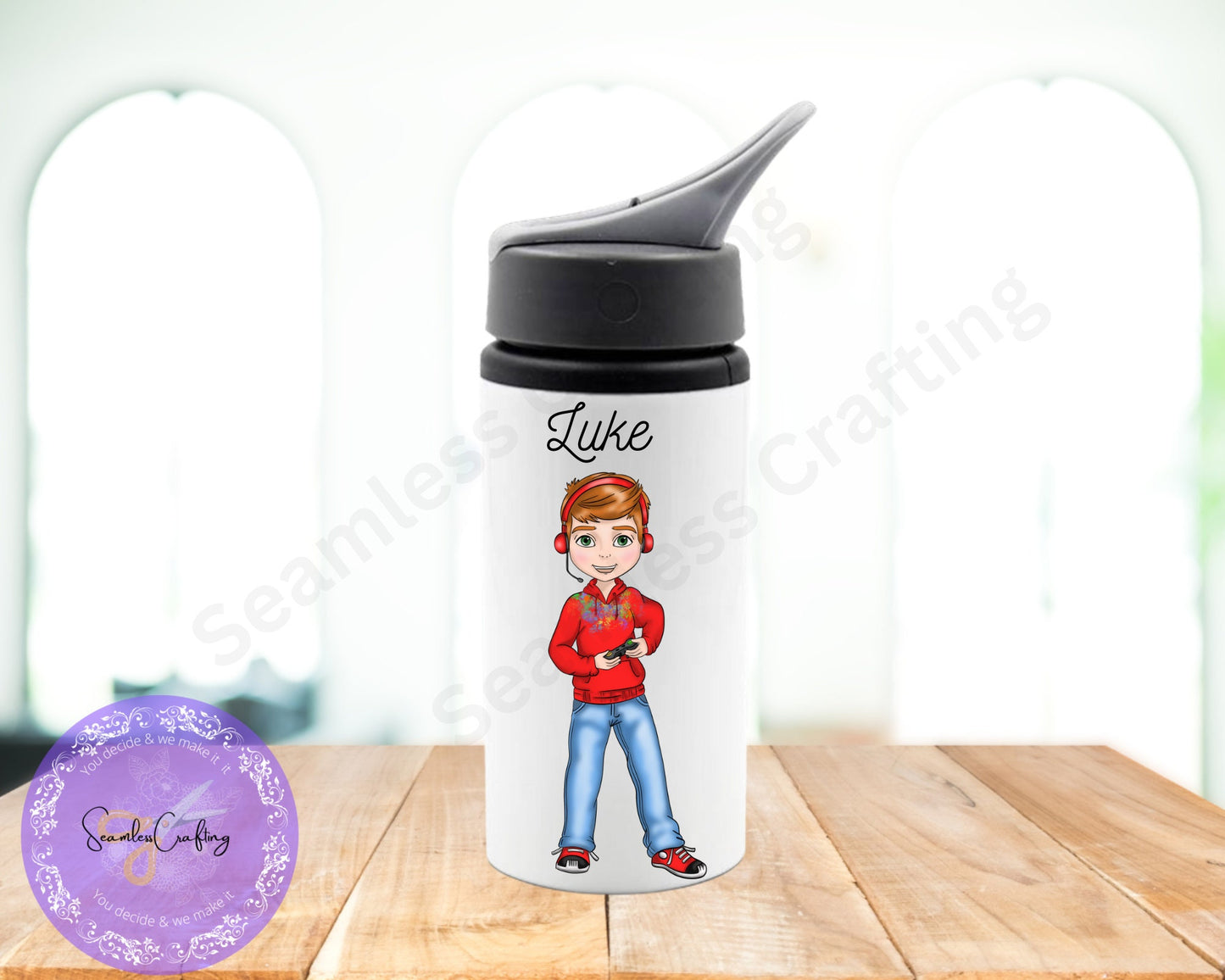 Personalised Gaming boy bottle, Teens Gifts, Xbox, Customised drinking water bottle for gamer, PS5, Gamer boy Gift