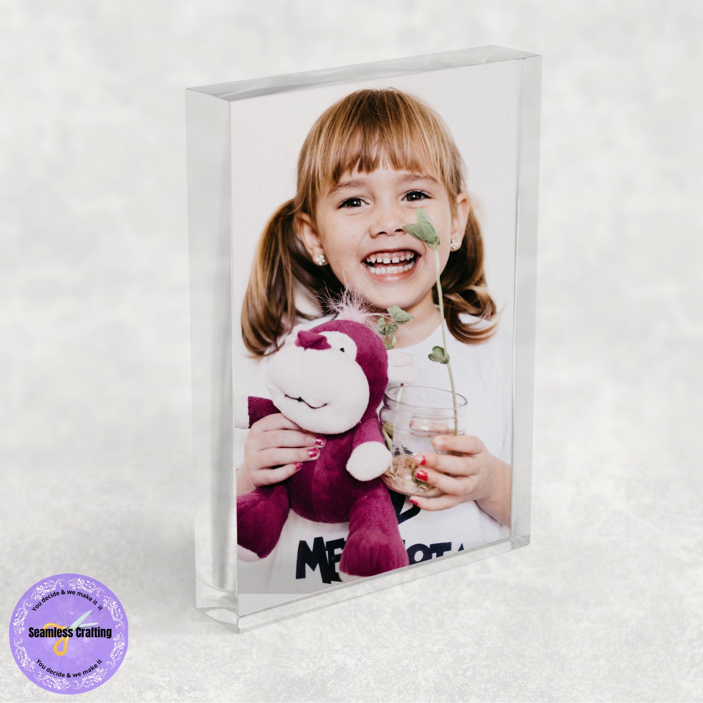 Personalised Acrylic Glass Photo Frame Block, Plague Photo Glass Block, Custom image , Photo Print, 3D Photo gift, Photo Glass Print