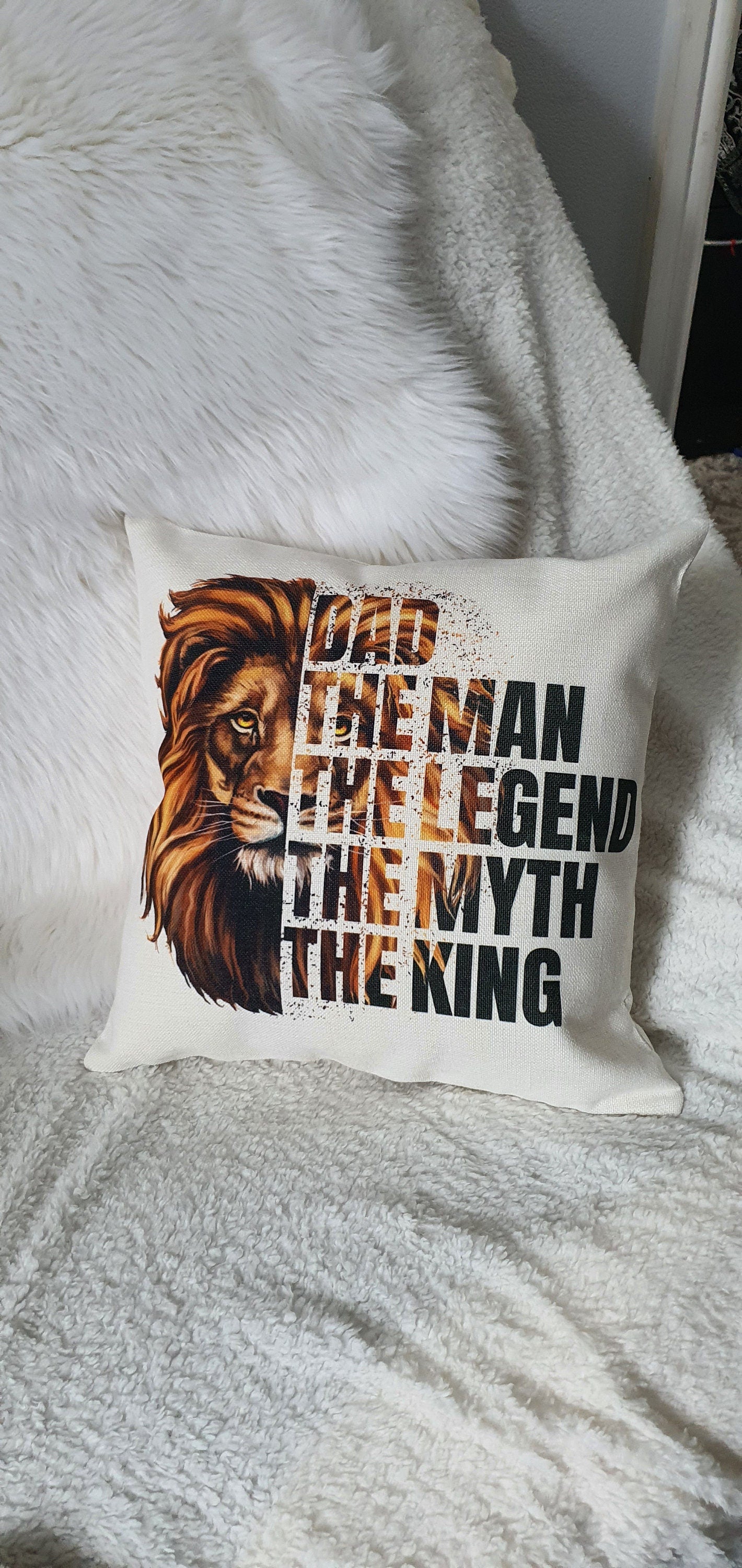 Personalized reserved for dad pillow, Lion King dad gifts, fathers Day gift pillow, custom Pillow fathers Day gift from kids