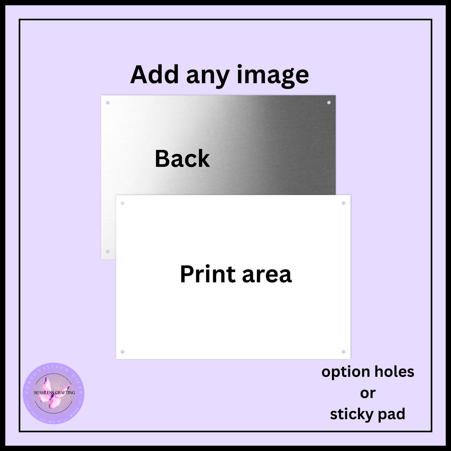 Personalised Metal Sign – Custom Printed Aluminium Sign with Text or Image – UV Protected Waterproof Indoor & Outdoor Sign