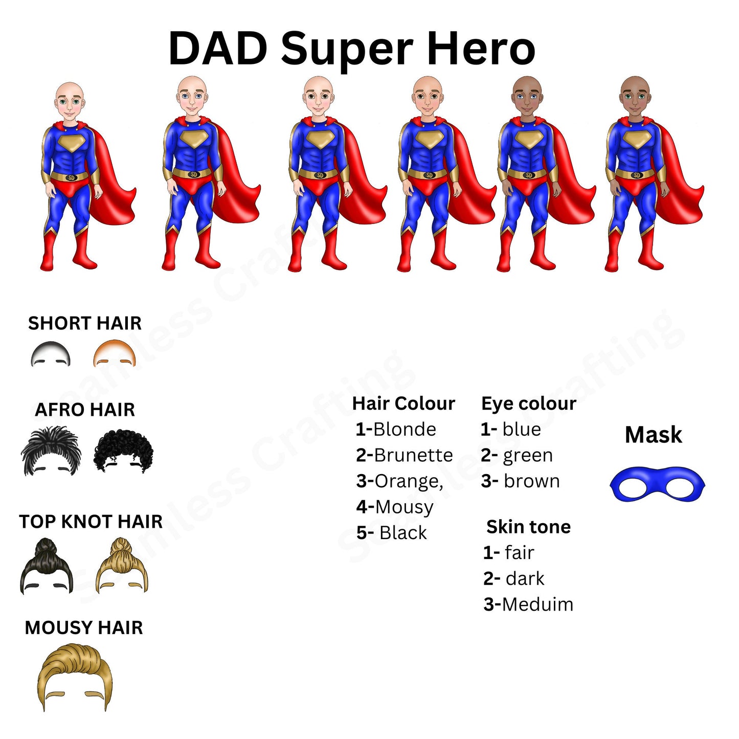 Personalised Superhero Dad Character and kids, Father's Day Gift, Father & Kids Mug, Best Dad Gift Superhero, Father's Day Gift from kids