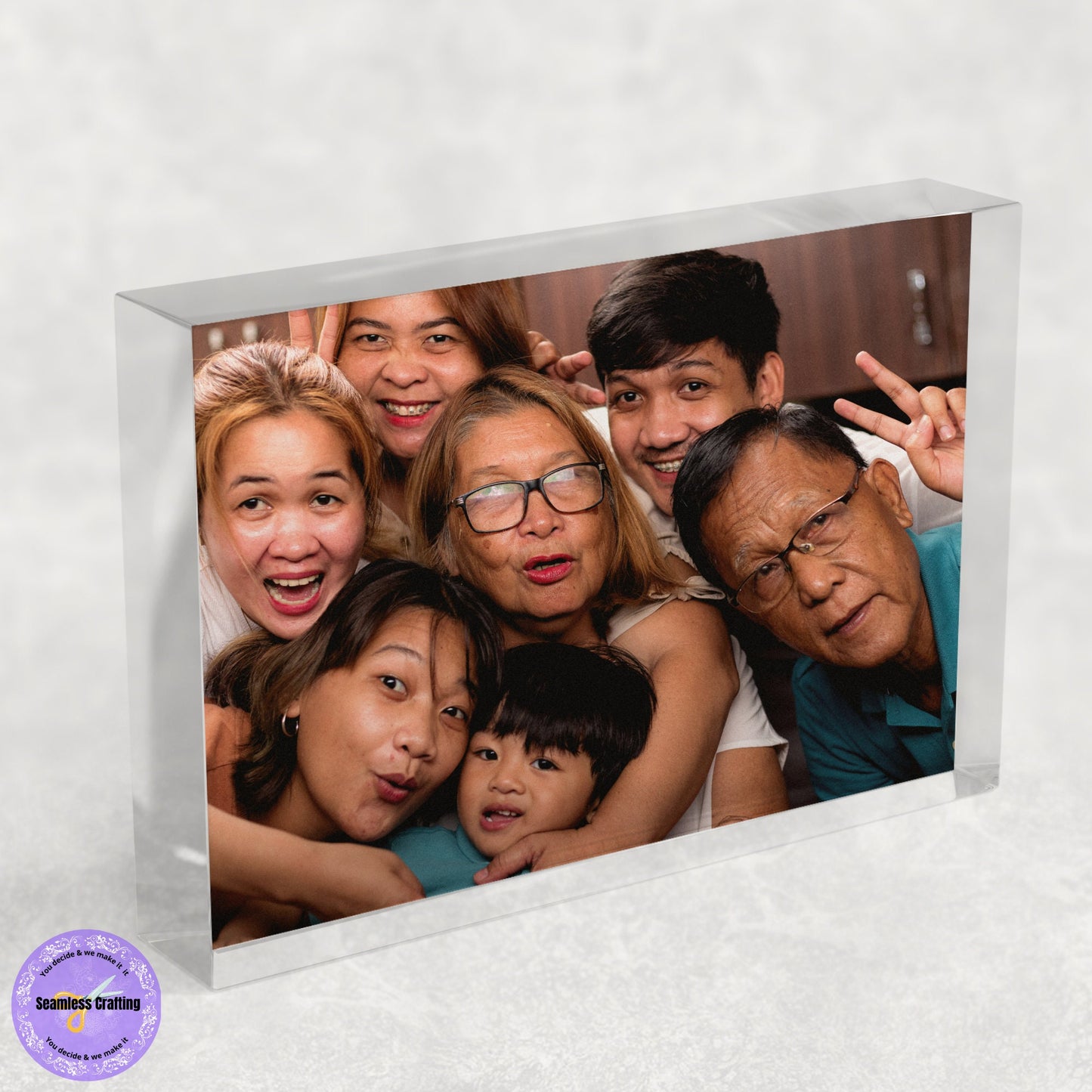 Personalised Acrylic Glass Photo Frame Block, Plague Photo Glass Block, Custom image , Photo Print, 3D Photo gift, Photo Glass Print