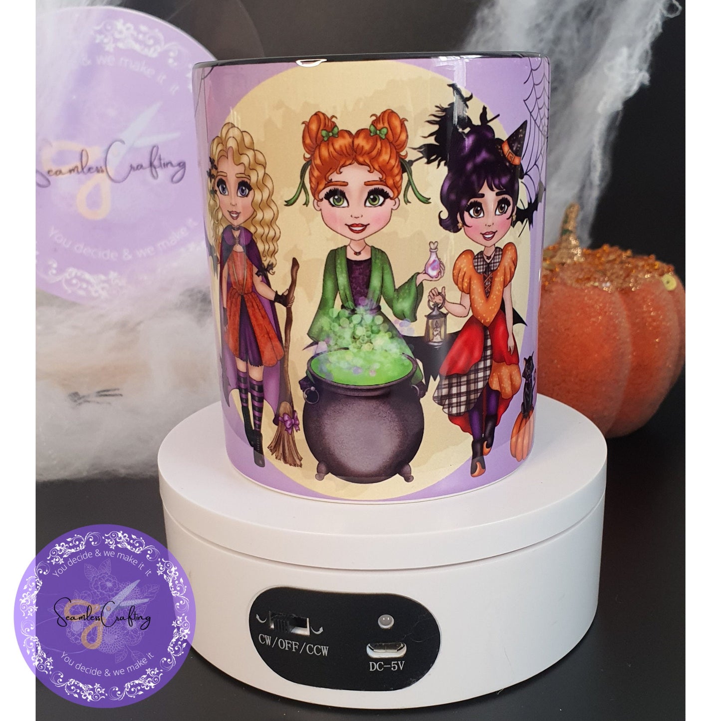 Personalised Witch Sisters mug, Custom Witches mug, Witches & Cauldron Mug, Halloween Witches Mug, Gift for her, witchy lover cup,