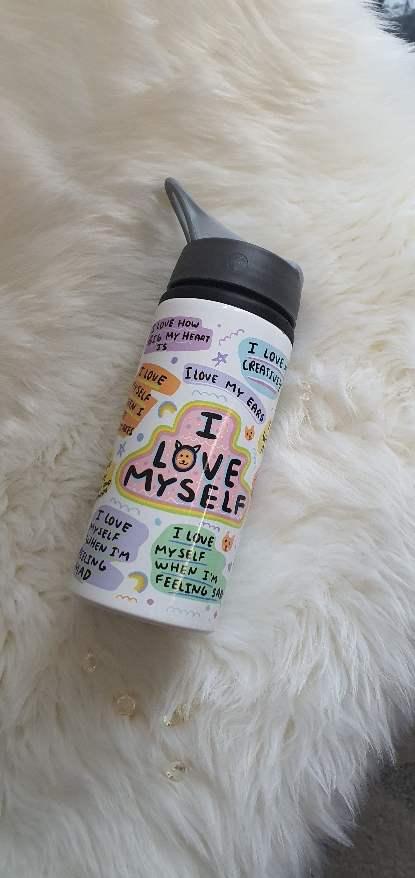 Personalised Kids Daily Affirmation Bottle, Tumbler, I love myself bottle, Hydration Kids Bottle, Boost Self-Esteem & Confidence, Lunch Box