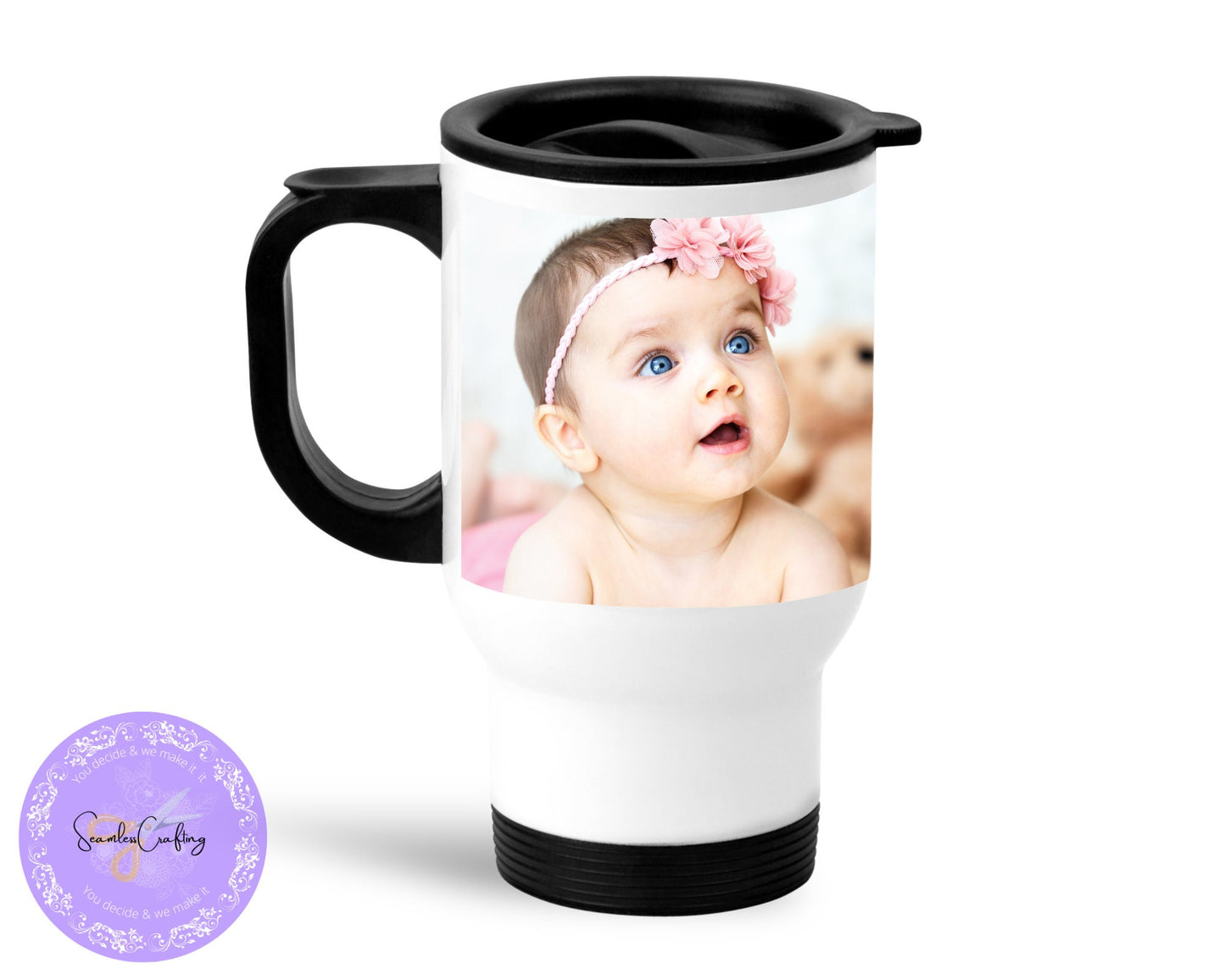 Personalised Hot Drink Travel mug Father's Day Gift, Custom Travel Mug, Motorcycle Gift for Him, Photo Travel Mug, Stainless Steel cup
