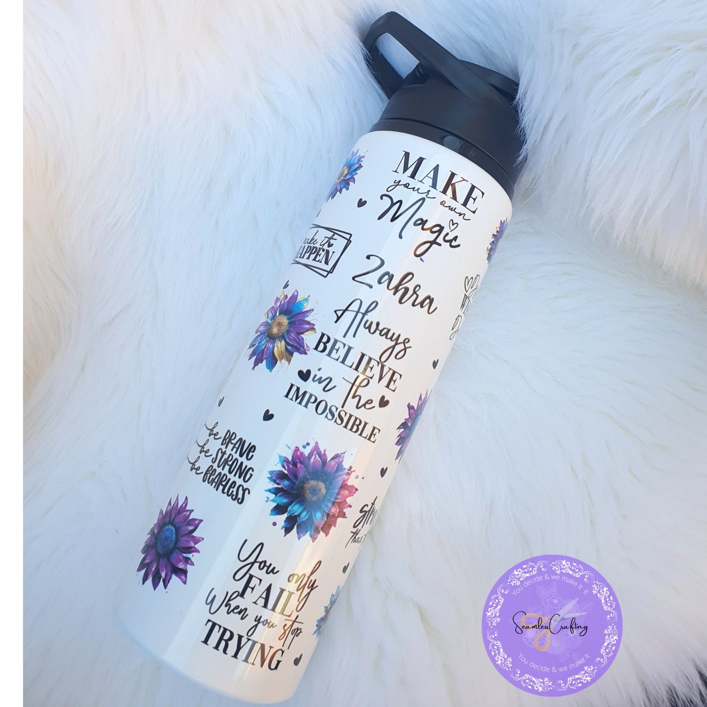 Daily Manifestation Positive Reminders bottle, Mental Health Awareness, Positive affirmation self-love mindset bottle Wellbeing & self-care