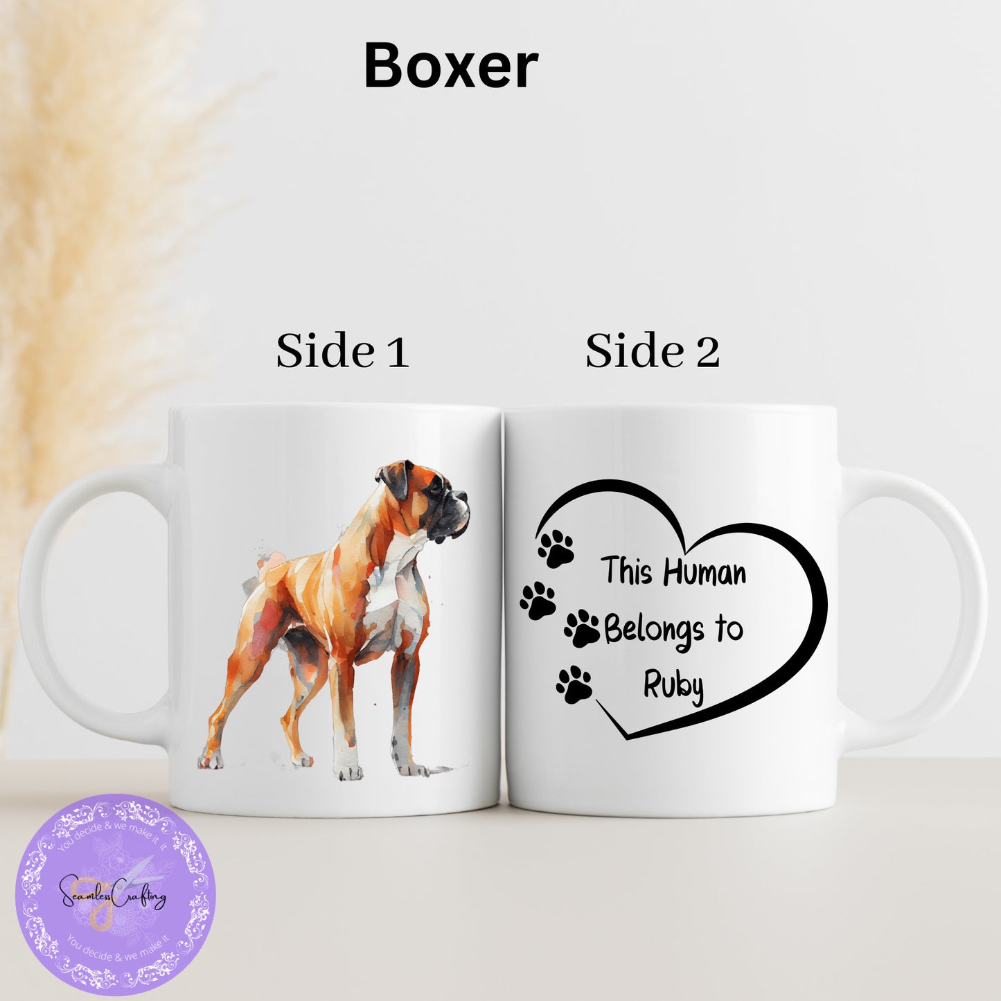 Peronalised common dog breed mug, Gift For dog owner, Custom Dog Mug, Watercolour Dog Mug, Pet Mug, Funny qoute, Silly Dog qoute cup,