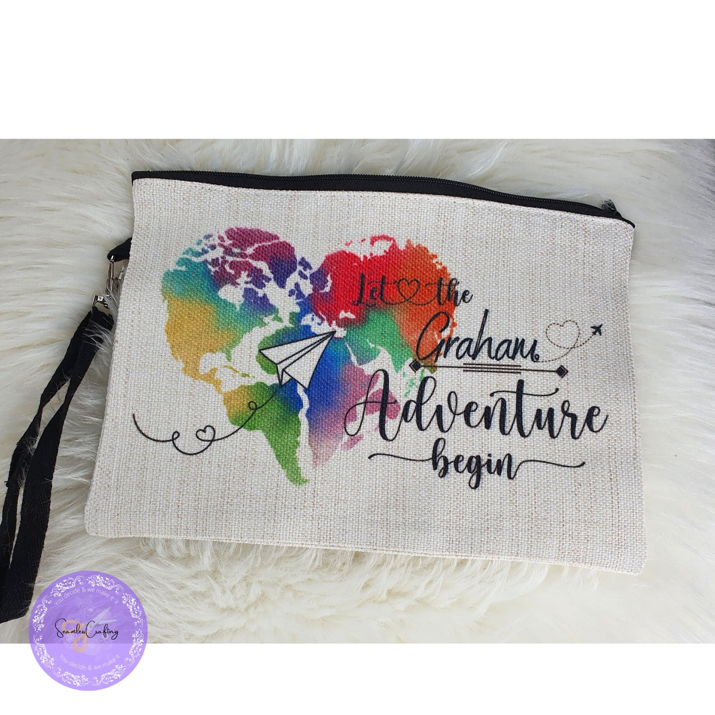Custom made passport holder, Family passport pouch, Travel Document Wristlet bag, world map identity purse travel organiser,