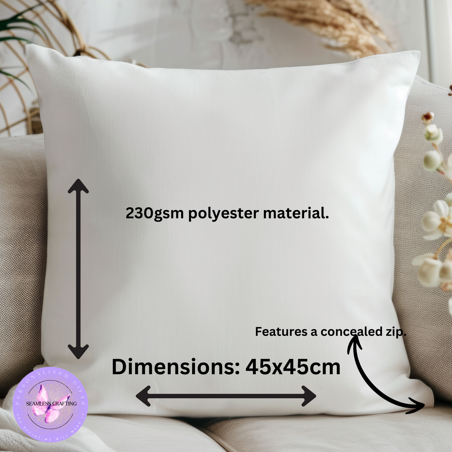 Personalised Watercolour Duck Cushion – Custom Name Pillow for All Occasions