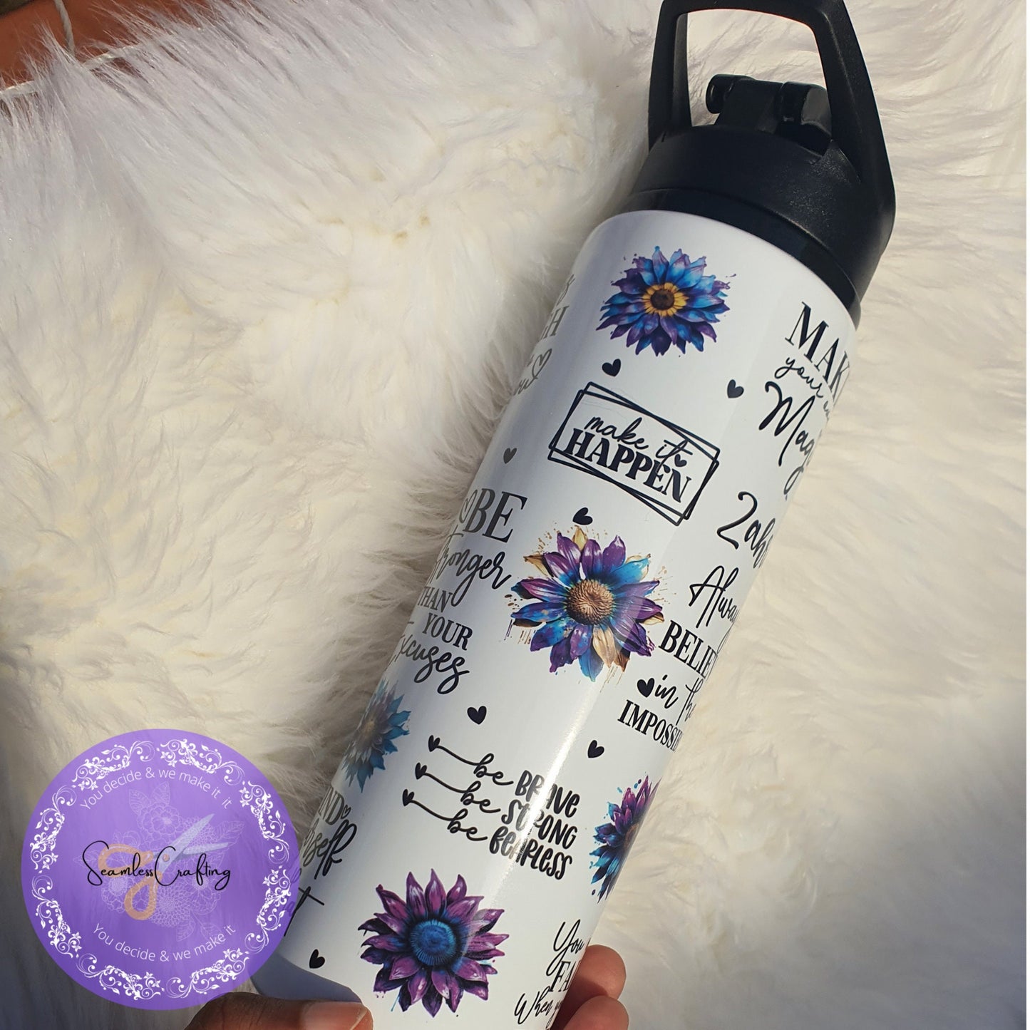 Daily Manifestation Positive Reminders bottle, Mental Health Awareness, Positive affirmation self-love mindset bottle Wellbeing & self-care