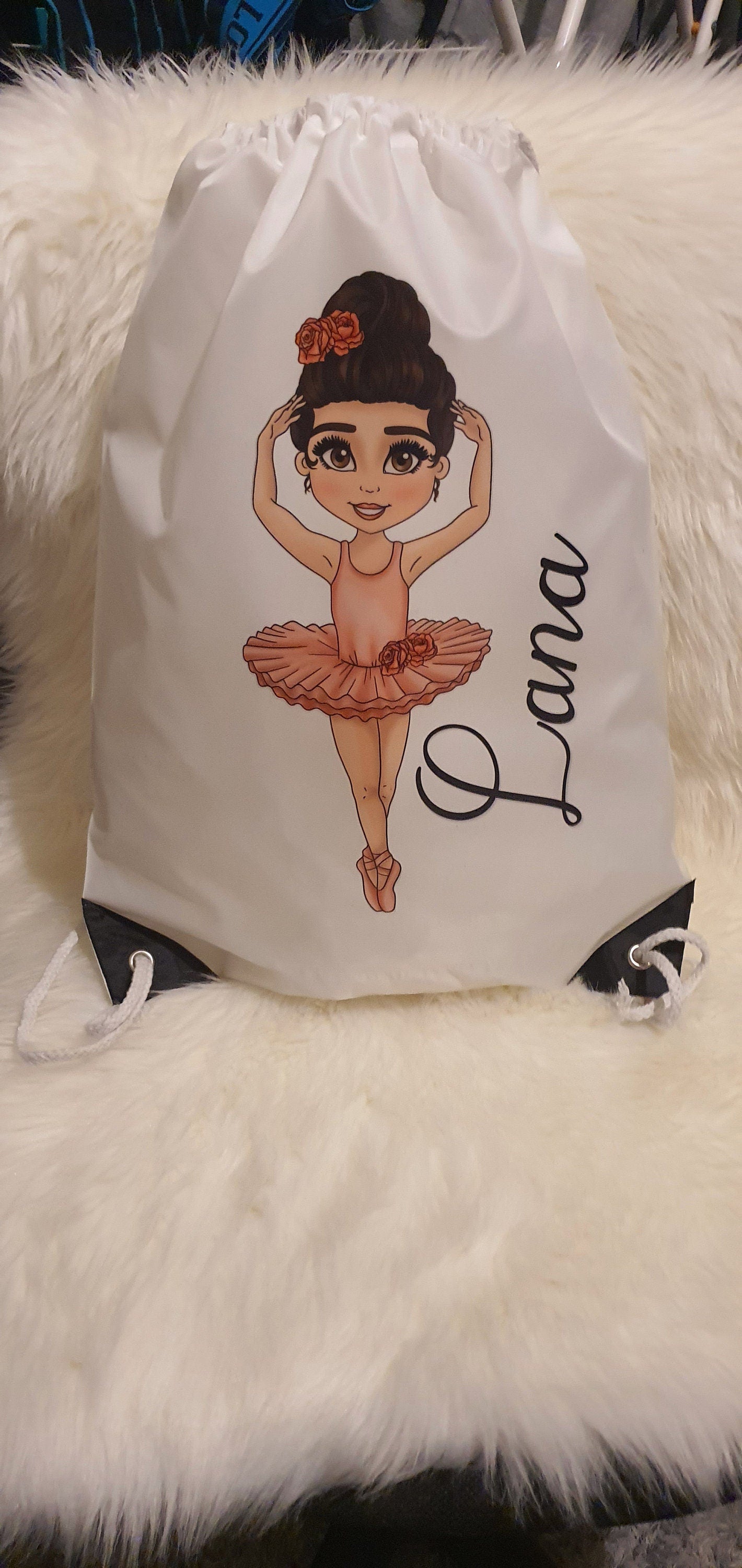 Personalised Ballerina girls bottle, Customised Ballerina water bottle, Gift for Ballerina lover with free drawstring bag limited