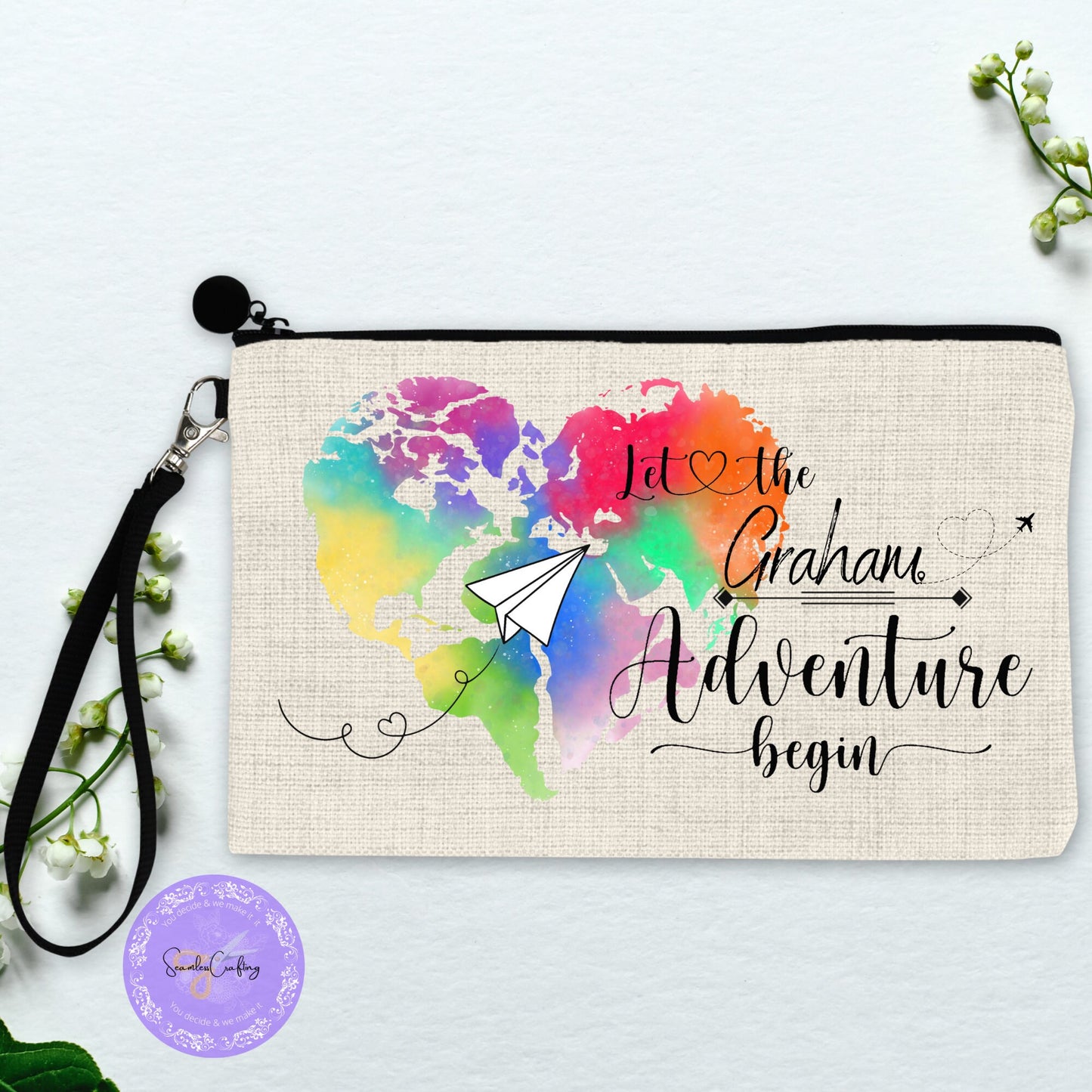 Custom made passport holder, Family passport pouch, Travel Document Wristlet bag, world map identity purse travel organiser,