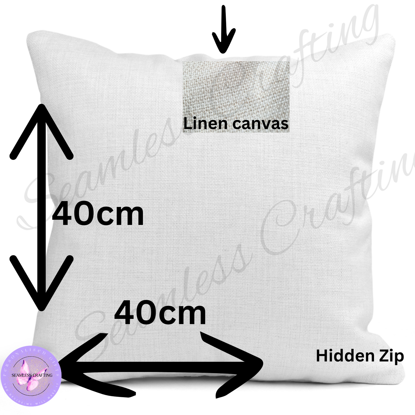 Personalised Camper Van Cushion | Adventure Awaits Linen Pillow | Custom Travel Gift 40x40cm