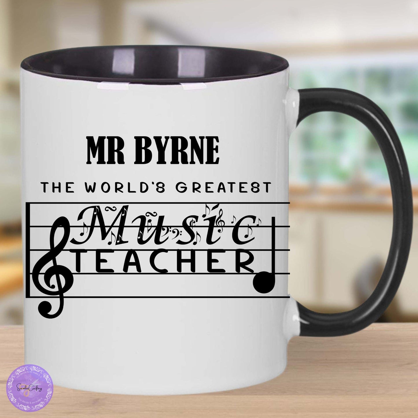 Personalised Music Teacher Gif Mug, Music Note Mug, Teacher appreciation gift mug, Musician Gift Cup, Music Lover, Gift For Music Teacher