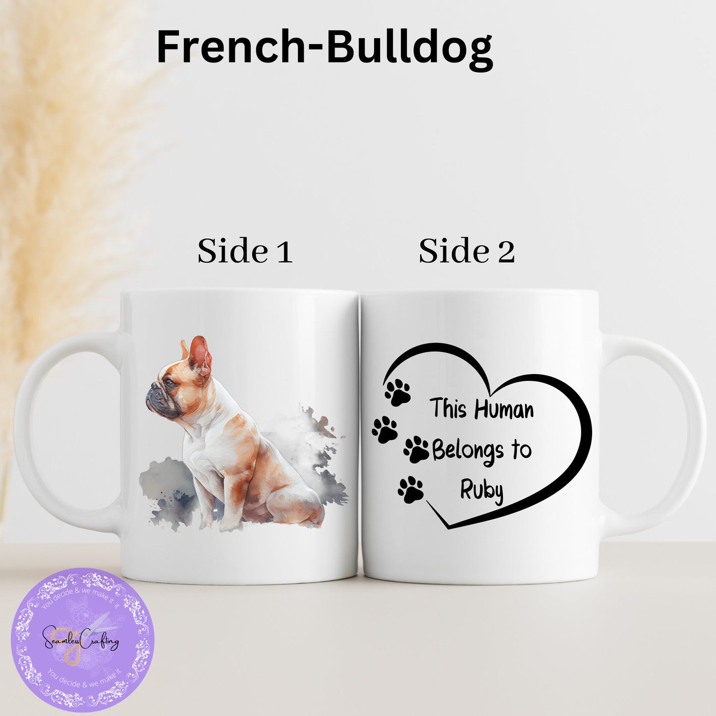 Peronalised common dog breed mug, Gift For dog owner, Custom Dog Mug, Watercolour Dog Mug, Pet Mug, Funny qoute, Silly Dog qoute cup,