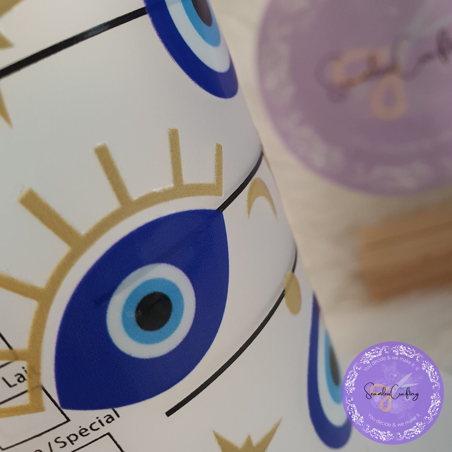 EVIL EYE, Personalised All-Seeing Eye Cup. Turkish Eye Protection, Spiritual 24 oz Cup Gift, cold cup Evil Eye Style with Straw