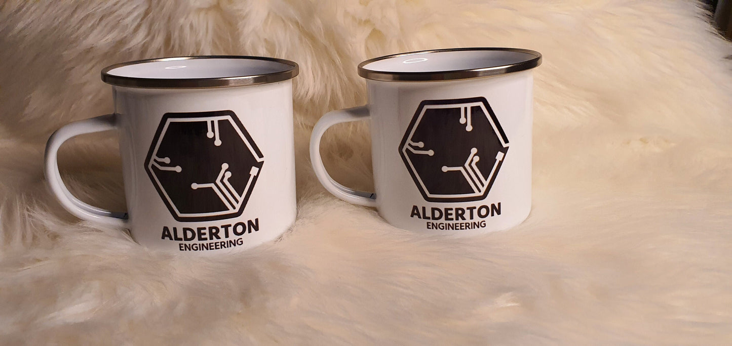 Personalised Enamel Mug with any logo or image Anti- Shatter kids mugs Photo Mug Business logo bespoke enamel Mug Brand Business logo Mug