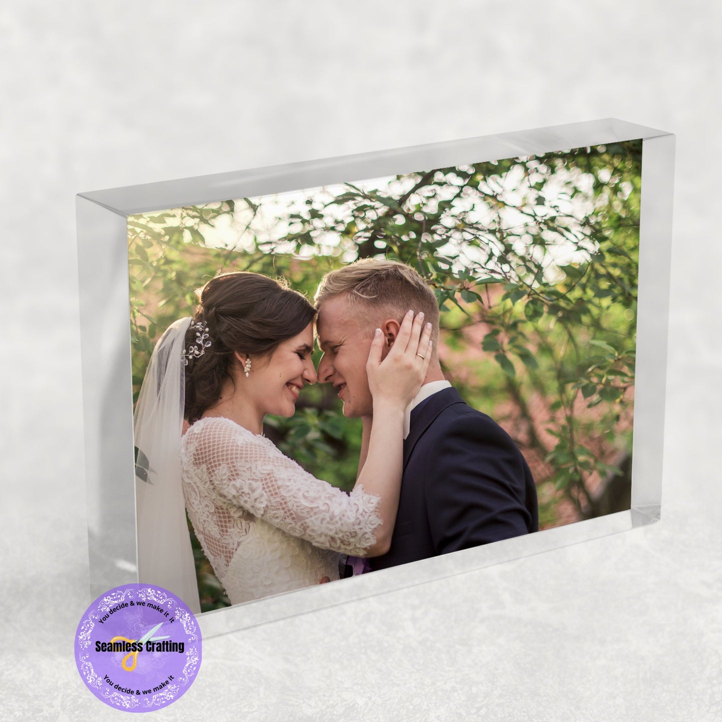 Personalised Acrylic Glass Photo Frame Block, Plague Photo Glass Block, Custom image , Photo Print, 3D Photo gift, Photo Glass Print