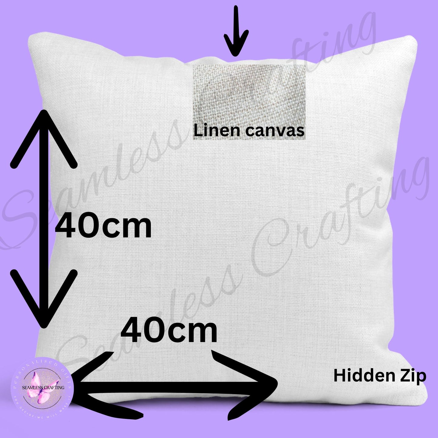 Personalised Book Cushion – Custom Reading Pillow with Character Design | 40x40cm Linen Cushion for Book Lovers & Bedroom Décor