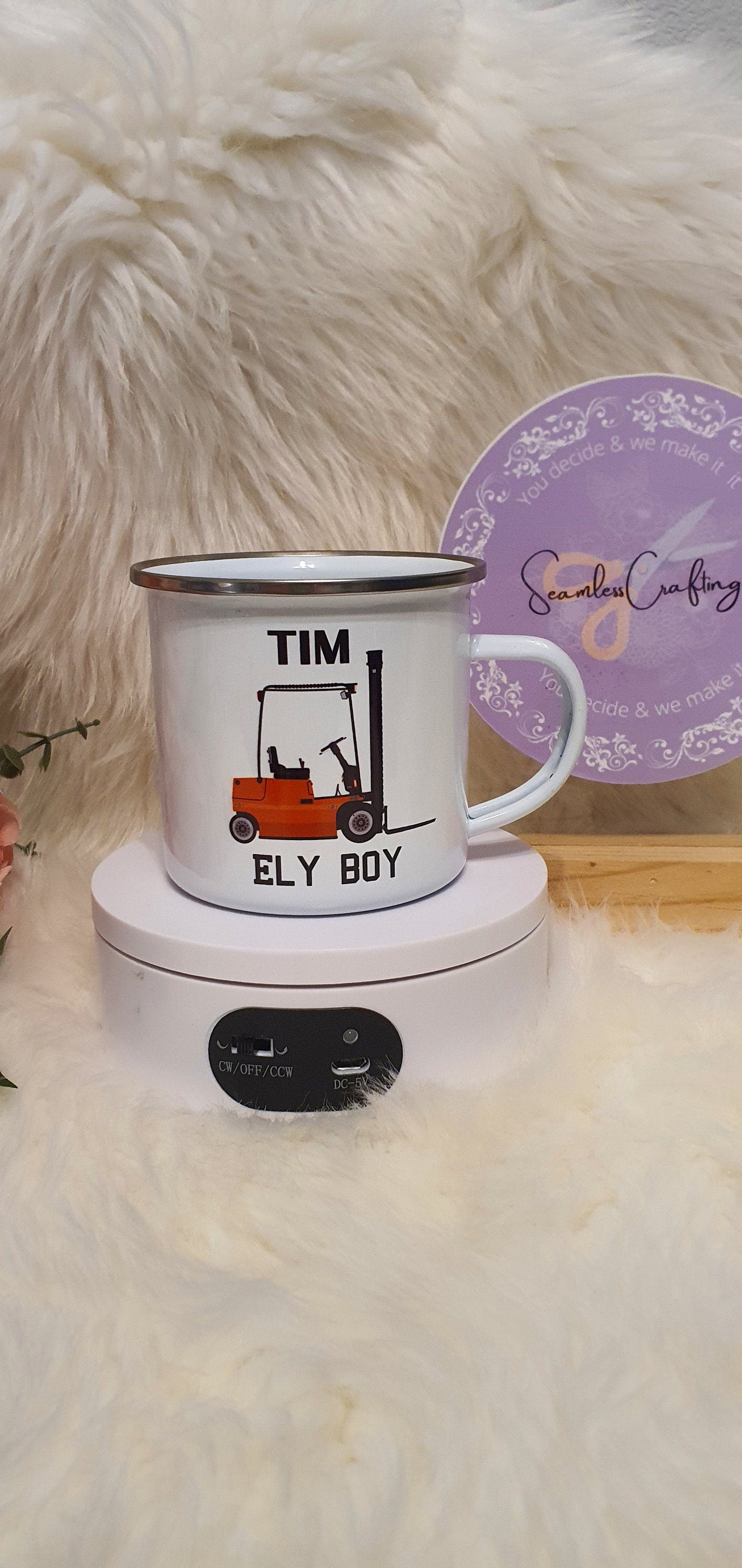 Personalised Enamel Mug with any logo or image Anti- Shatter kids mugs Photo Mug Business logo bespoke enamel Mug Brand Business logo Mug