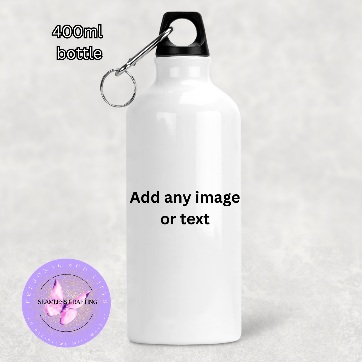 Personalised Water Bottles, Travel Mugs & Tumblers – Add Any Image, Logo or Text – Custom Photo Drinkware – 400ml, 750ml, 14oz & 20oz – Gift for Him, Her, Kids & Pets