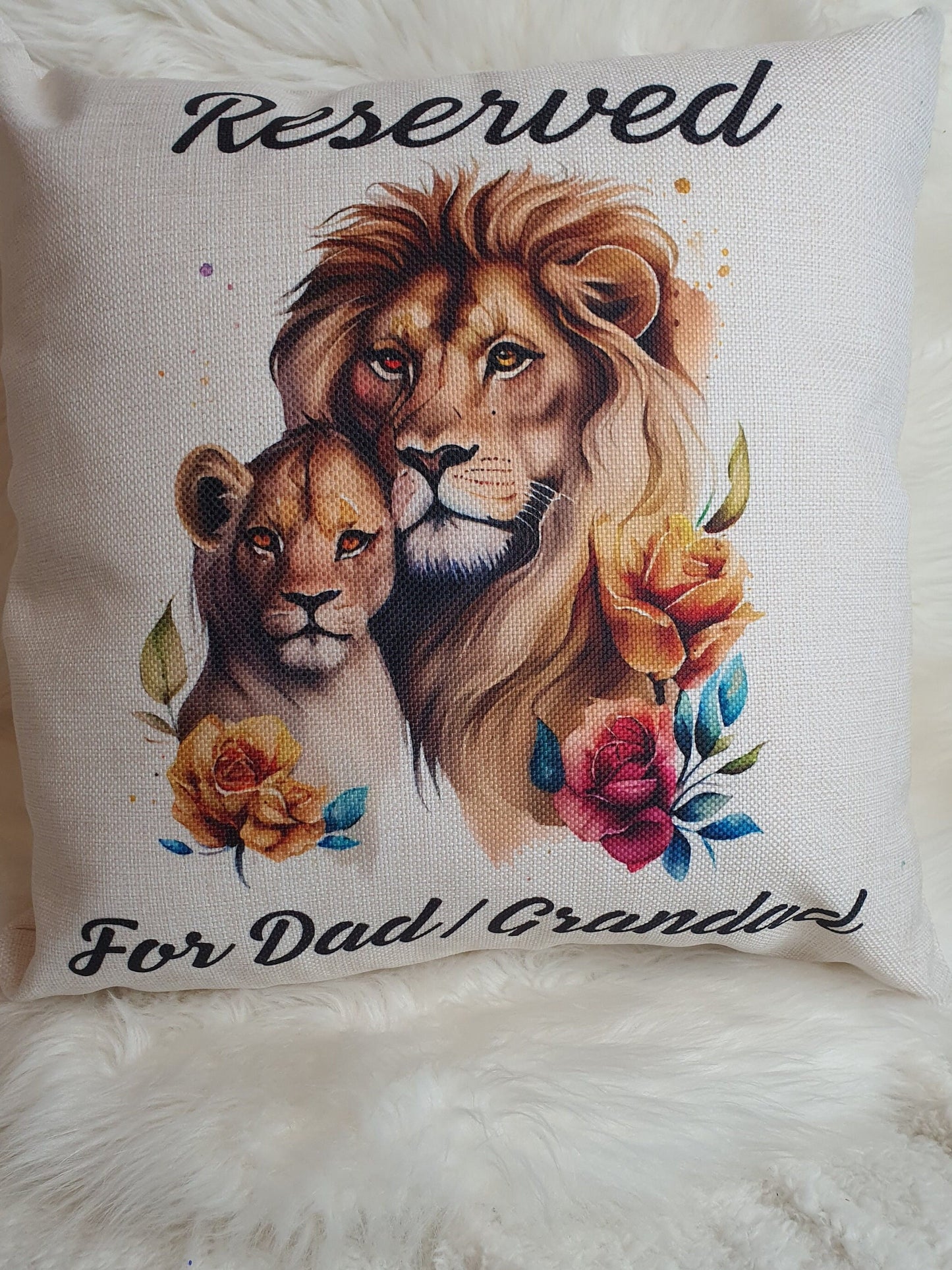 Personalized reserved for dad pillow, Lion King dad gifts, fathers Day gift pillow, custom Pillow fathers Day gift from kids