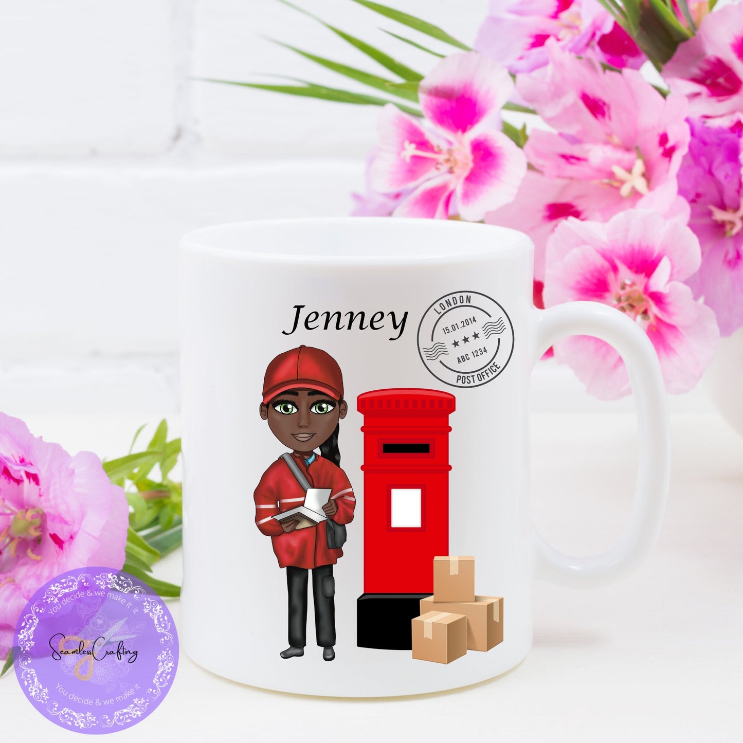 Personalised Postman/lady Mug Gift, Postie Gift, Postal Worker Mug Gift, Thank you mug Gift, Free delivery, Gift For Coworker Mug, Birthday