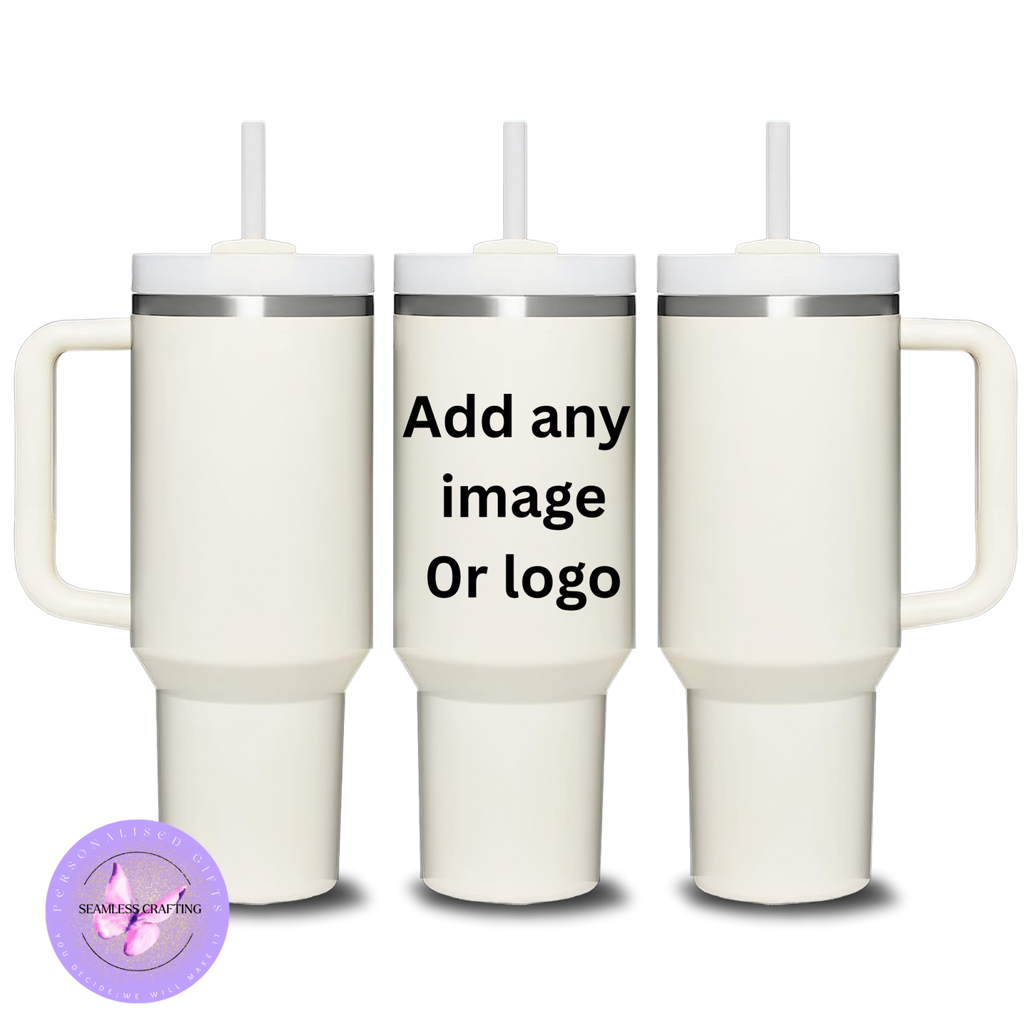 Personalised Water Bottles, Travel Mugs & Tumblers – Add Any Image, Logo or Text – Custom Photo Drinkware – 400ml, 750ml, 14oz & 20oz – Gift for Him, Her, Kids & Pets
