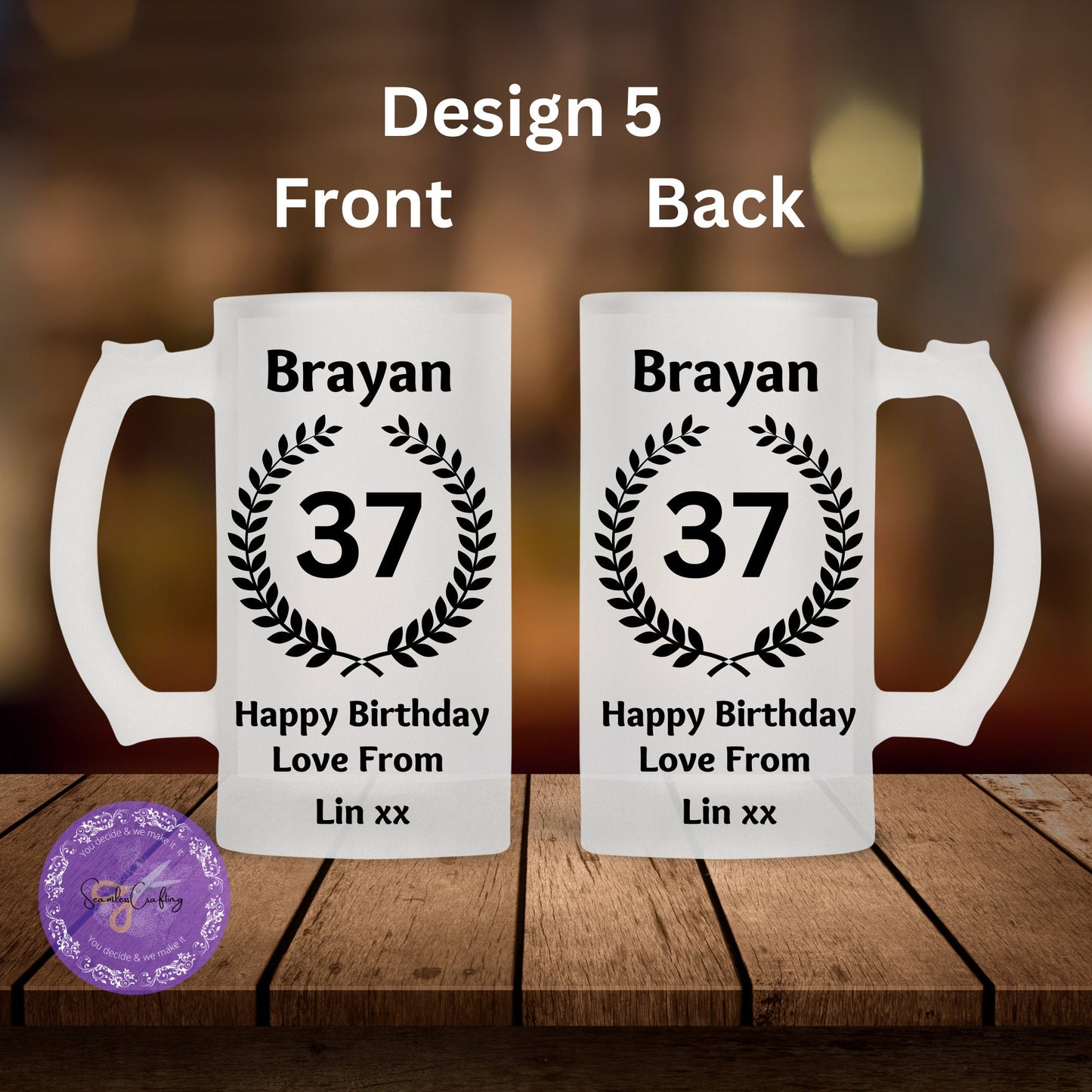 Personalised Beer Mug Tankard, Father's Day Gift, Beer mug Gift, Father's Day gifts from kids, Gift For Him, Custom Glass beer, custom glass