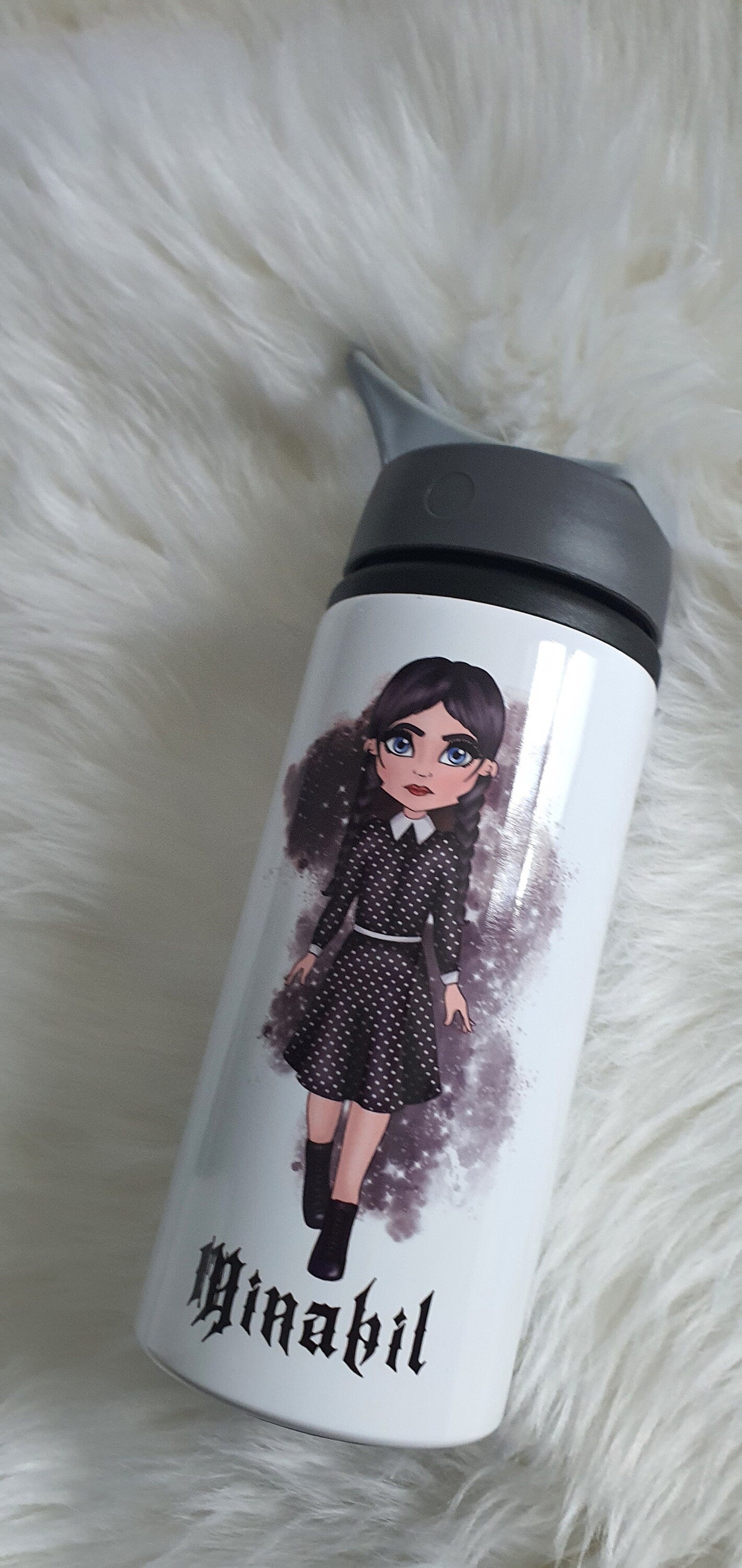 Wednesday Water Bottle, Birthday Gift For Kids, Back to school, Wednesday inspired, Personalised Gift For Girls, Sport Bottle, Water Botttle