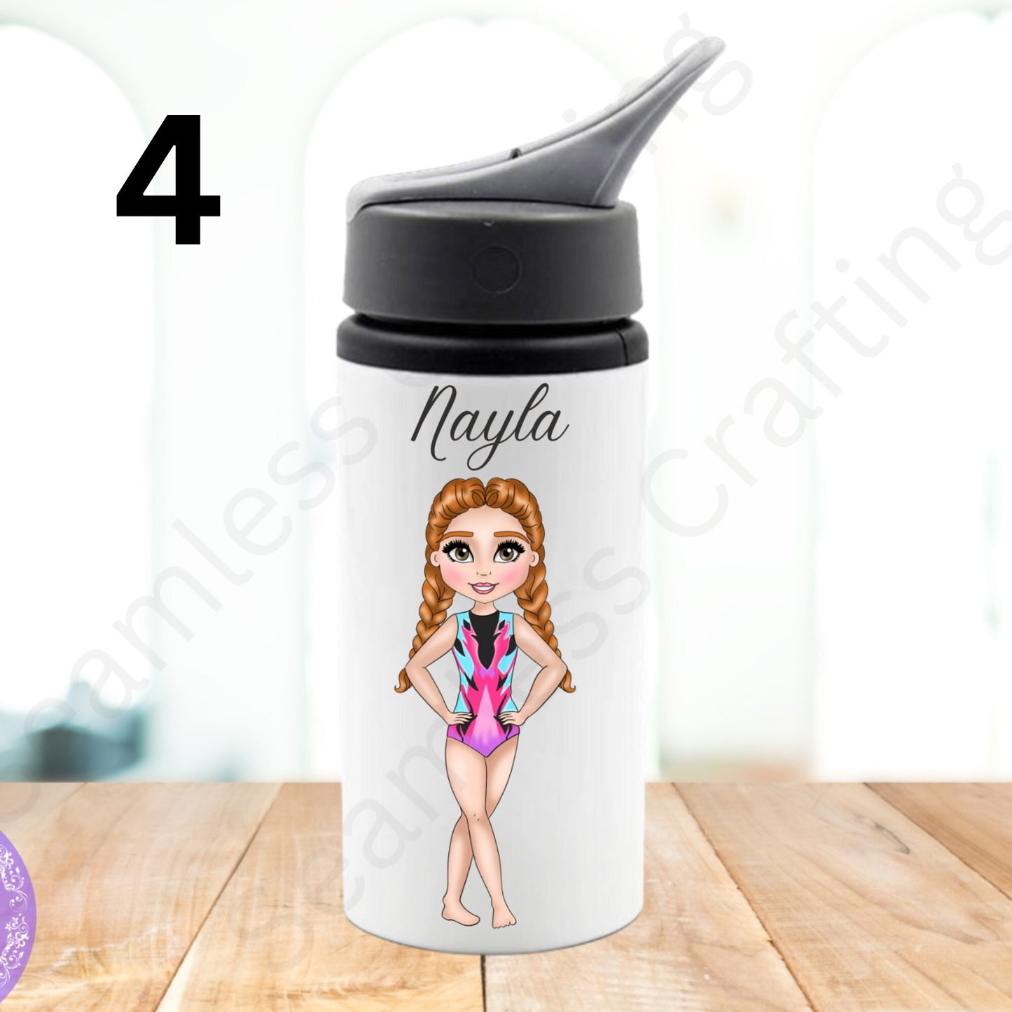 Personalised Gymnastic girls water bottle ,kid Customised water bottle Gymnastic, Gymnastic lover, Drink Bottle,Gift For Girl,Freestyle