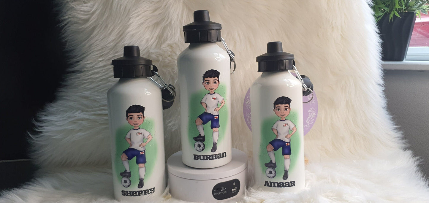 Personalised Children's Sport Bottle/ Custom Kids Football Bottle/ Gift for Boys and Girls/ Football Gift/ Back to School,UK Football Team