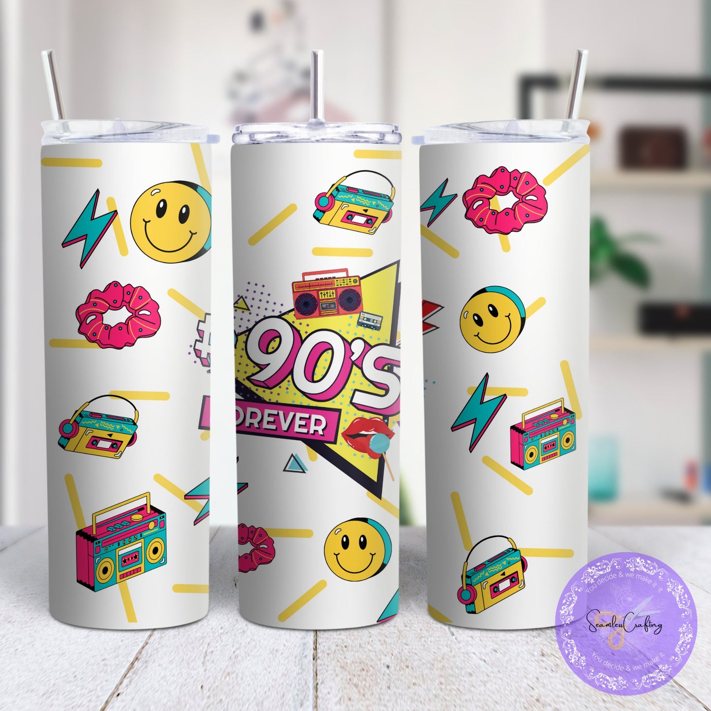 Personalised 90s & 80s throwback thermal tumbler, 20 oz 80s, 90s retro style, Hot or Cold drinks cup, 80s, 90s babies unique gifts