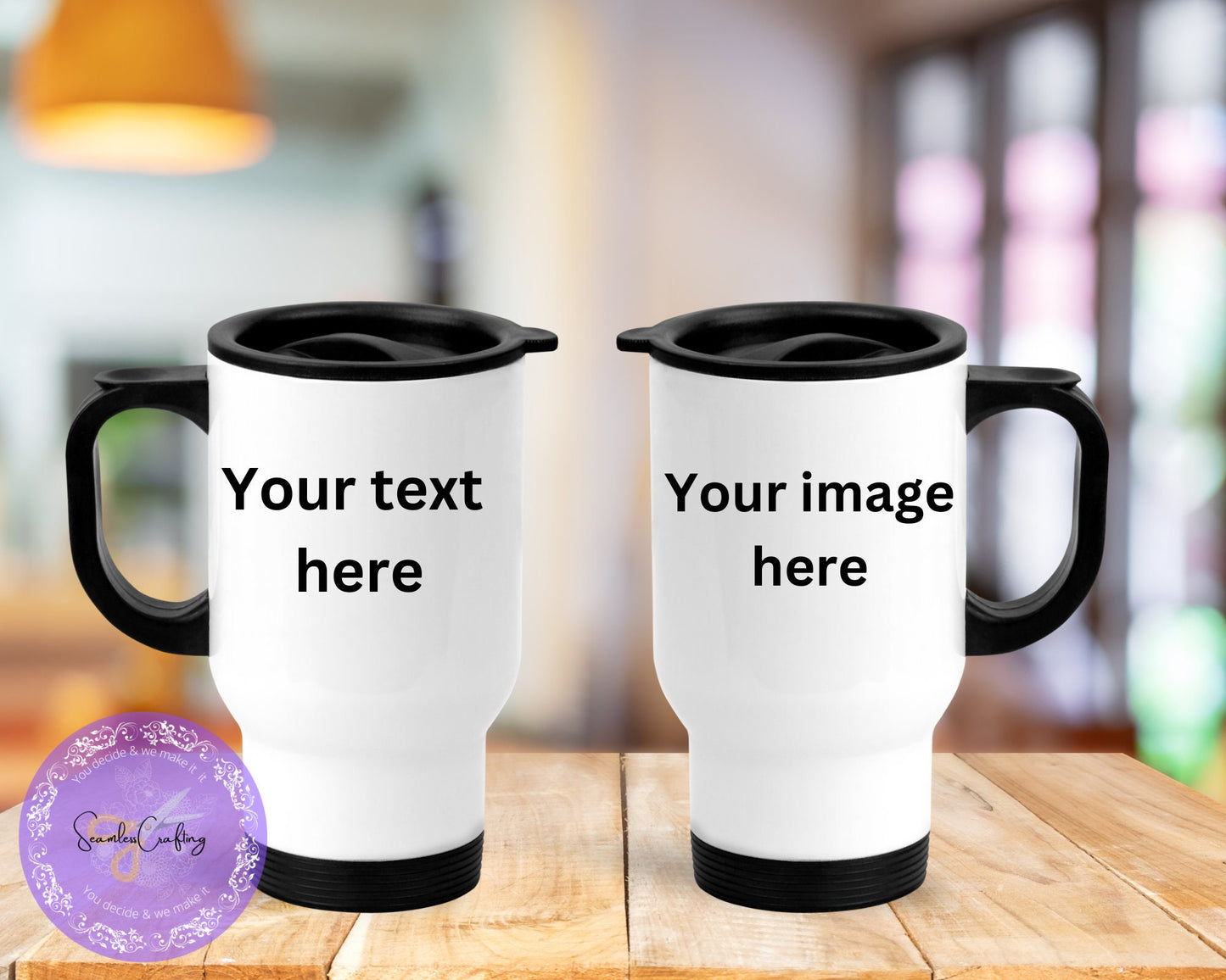 Personalised Hot Drink Travel mug Father's Day Gift, Custom Travel Mug, Motorcycle Gift for Him, Photo Travel Mug, Stainless Steel cup