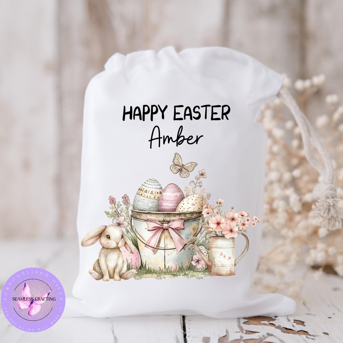 Personalised Easter bunny treat set, Enamal bunny mug, party favour for kids, Gift Mug Easter Hamper Idea, basket filler, birthday party