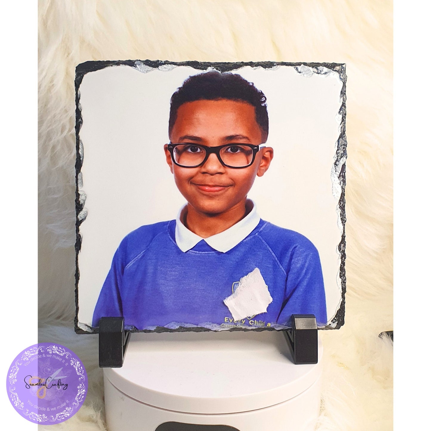 Personalised Photo slate, Picture Rock slate Custom Photo frame Gift, Print photo, Stone Image Display, Slate Photo Plaque, natural stone