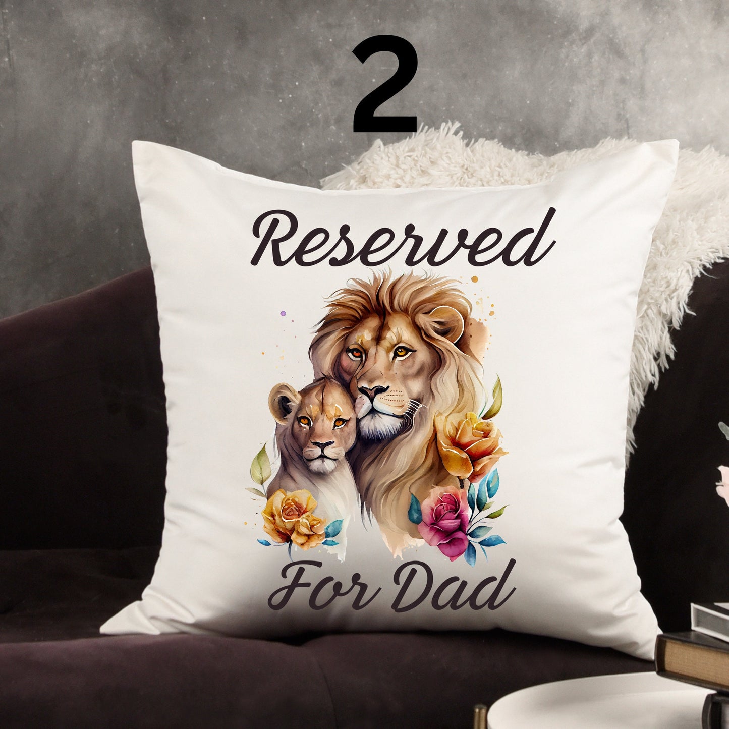 Personalized reserved for dad pillow, Lion King dad gifts, fathers Day gift pillow, custom Pillow fathers Day gift from kids