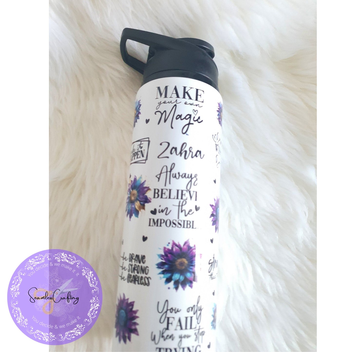 Daily Manifestation Positive Reminders bottle, Mental Health Awareness, Positive affirmation self-love mindset bottle Wellbeing & self-care
