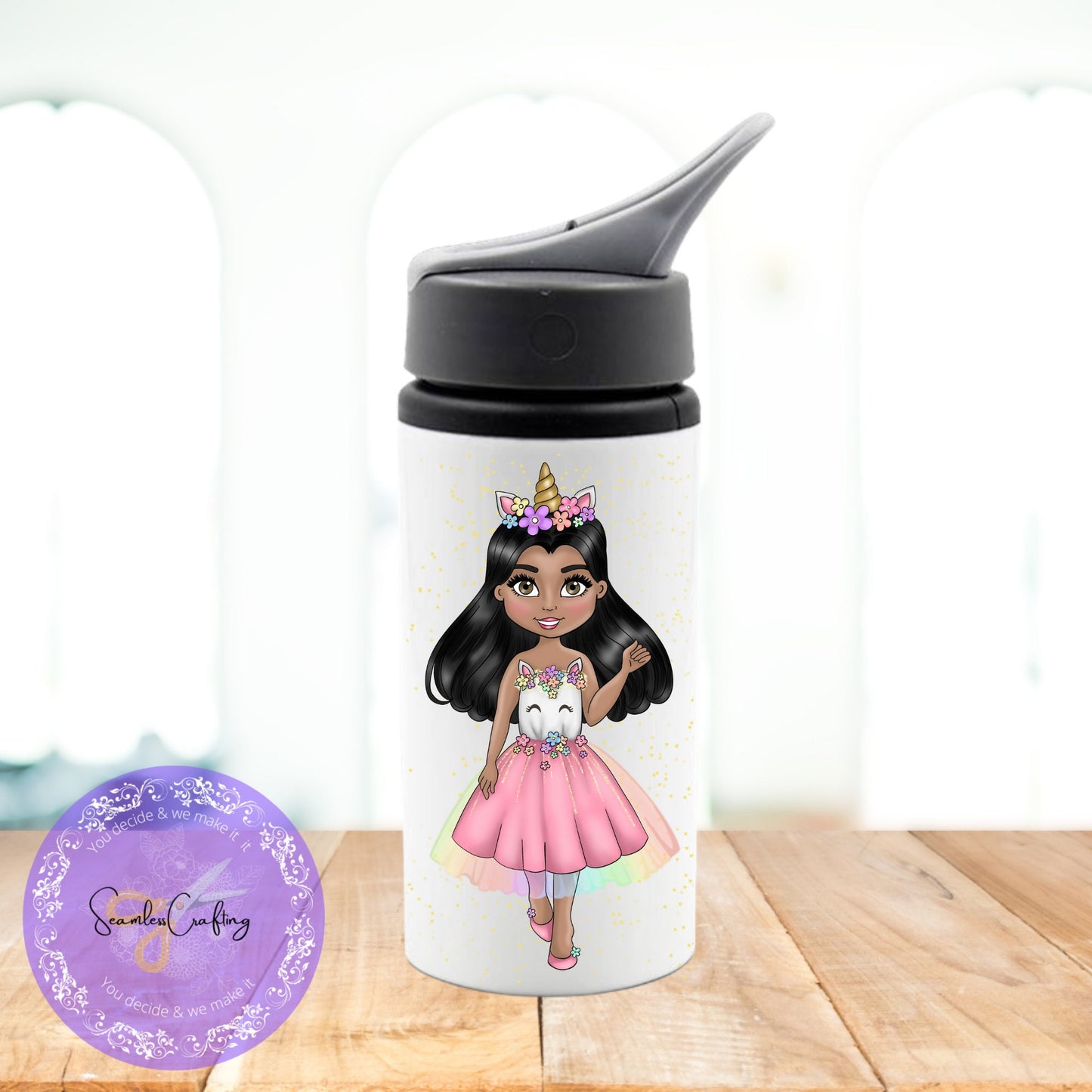 Personalised unicorn water bottle, Kids waterbottle, Nursery drinks bottle , Aluminium BPA Free bottle, Gift for birthday, Unicorn fan