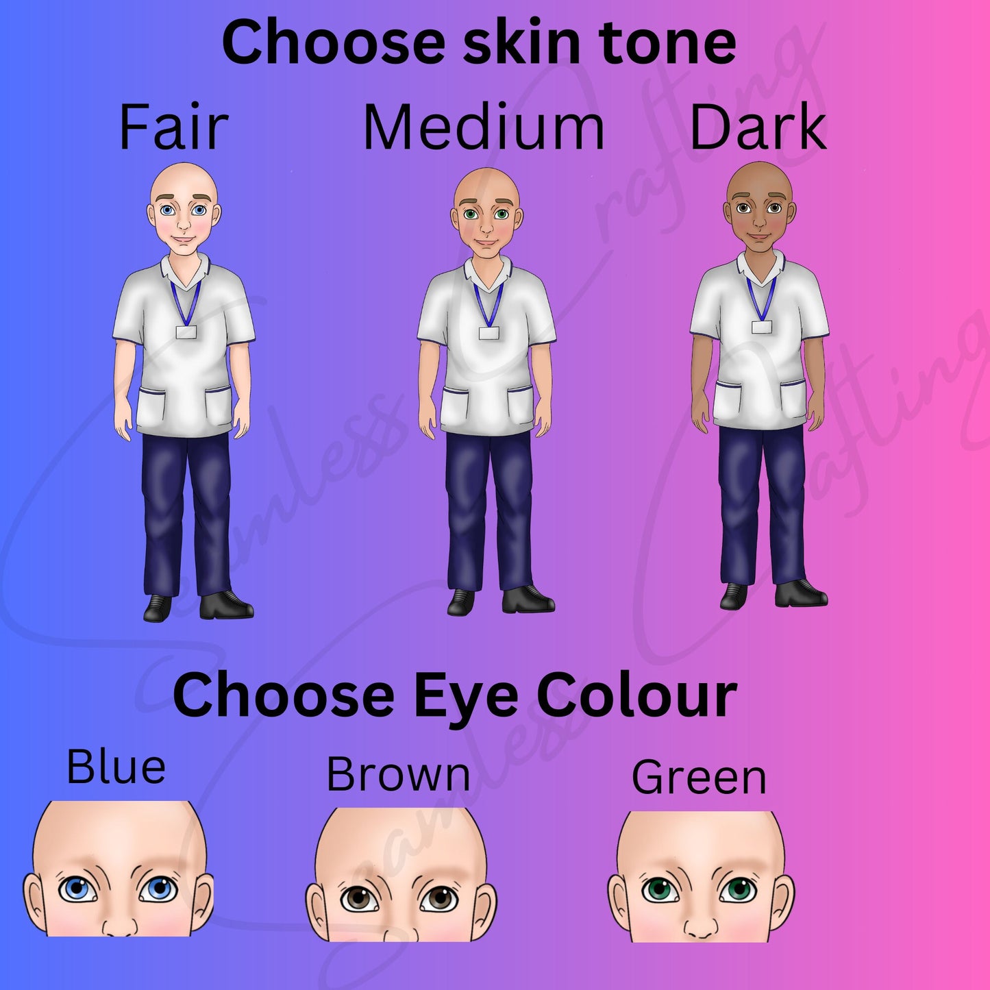 Personalised Male Nurse cup, Careworker custom mug, NHS Staff gifts, Healthcare Worker, Gift for him, Build your caricature men Travel Mug