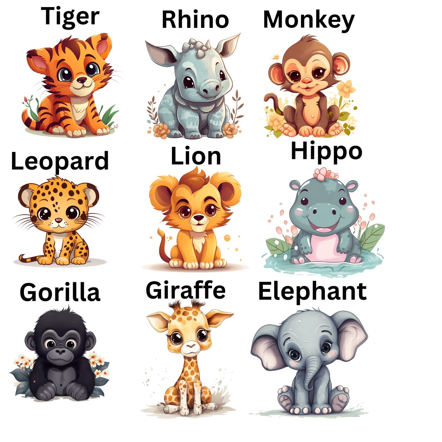 Personalised Child's Unbreakable Mug Animal Safari, Toddler Plastic Cup, Gift For Kids, Birthday Gift For Children, Small Cup 6 oz kids cup
