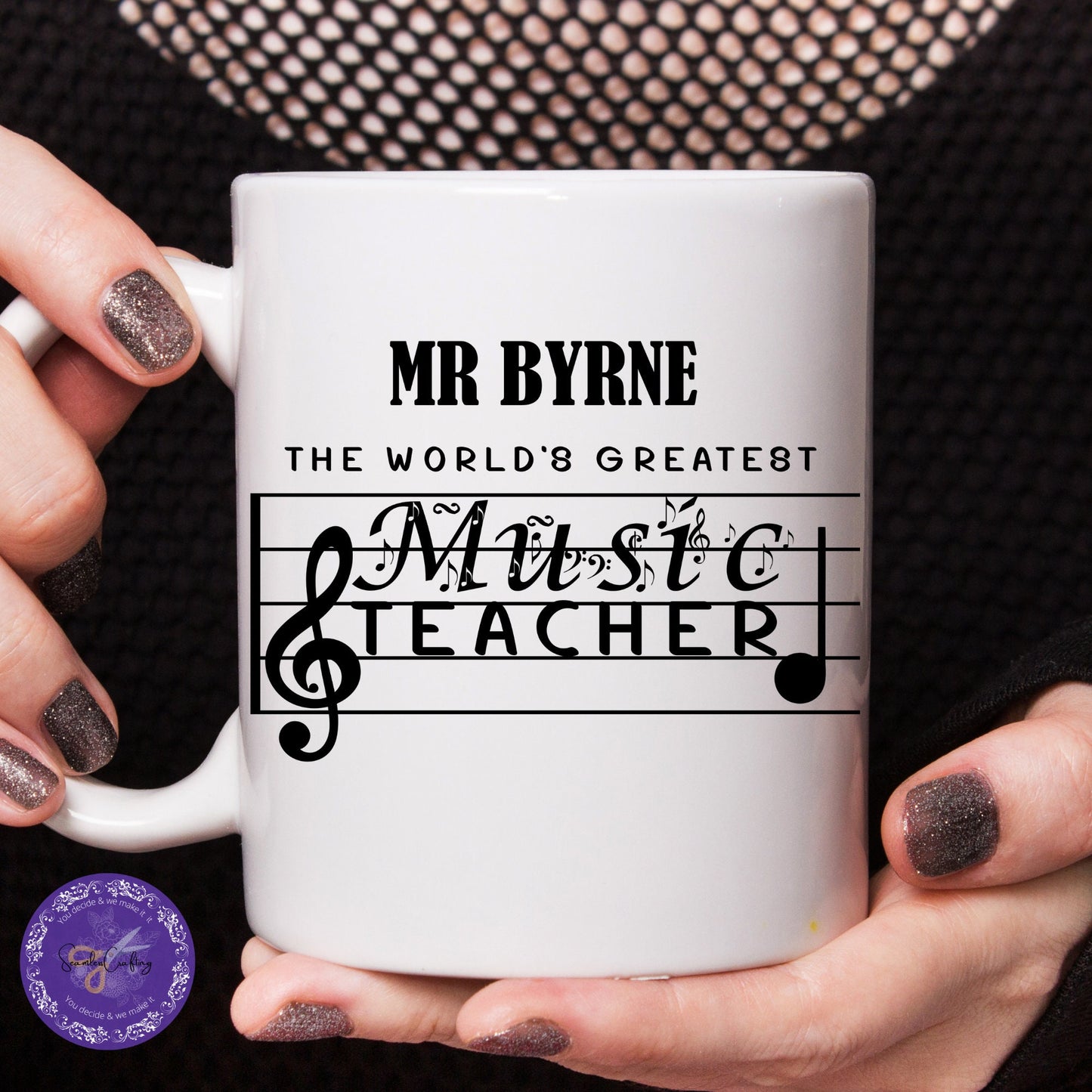 Personalised Music Teacher Gif Mug, Music Note Mug, Teacher appreciation gift mug, Musician Gift Cup, Music Lover, Gift For Music Teacher
