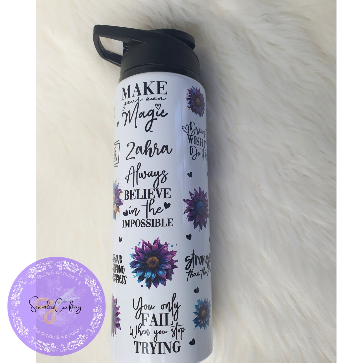 Daily Manifestation Positive Reminders bottle, Mental Health Awareness, Positive affirmation self-love mindset bottle Wellbeing & self-care