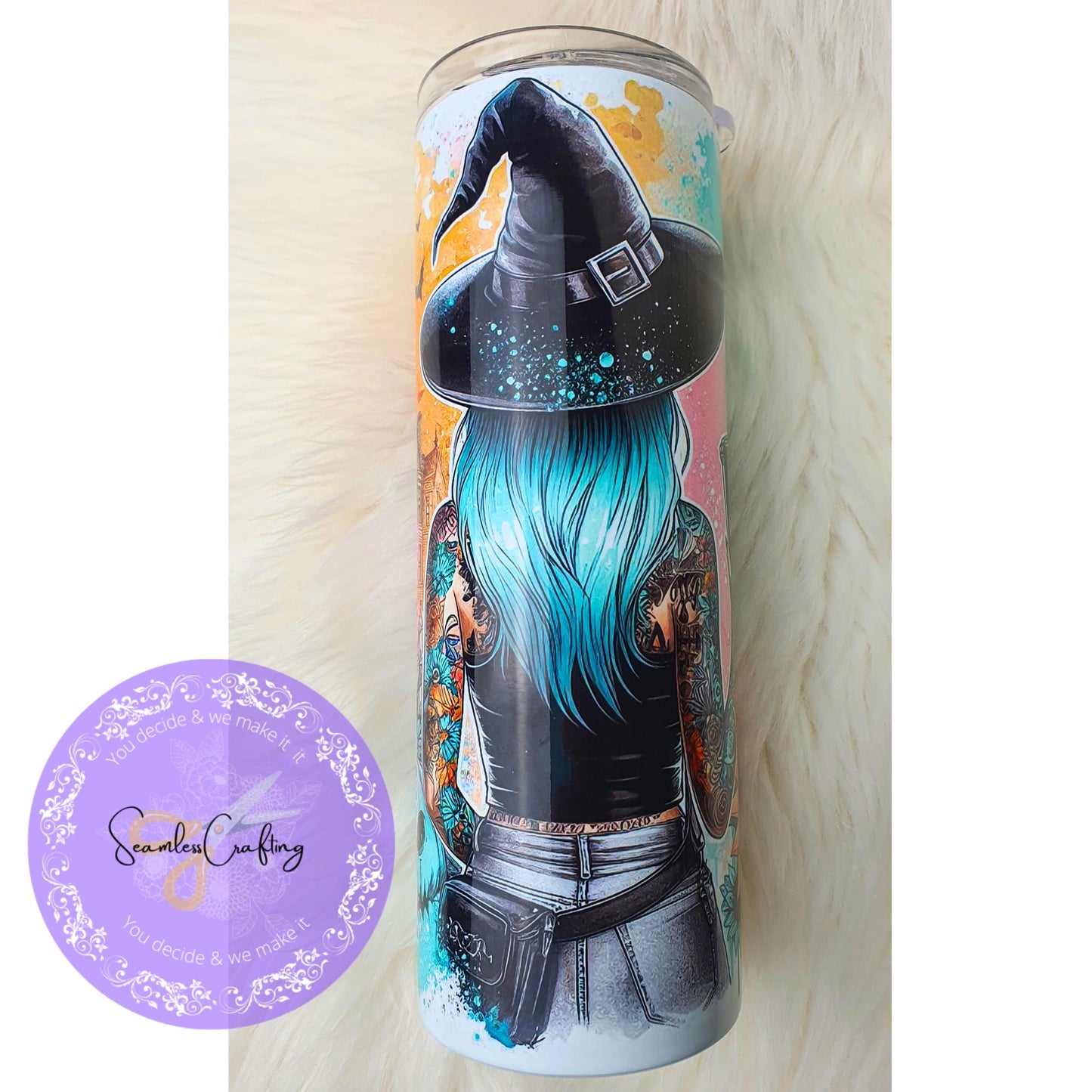 Personalised Moody witch, Funny Halloween witch, BPA Free tumbler, witchy flower, Witch sarcasm, custom-made cup thermal, Witch Lover